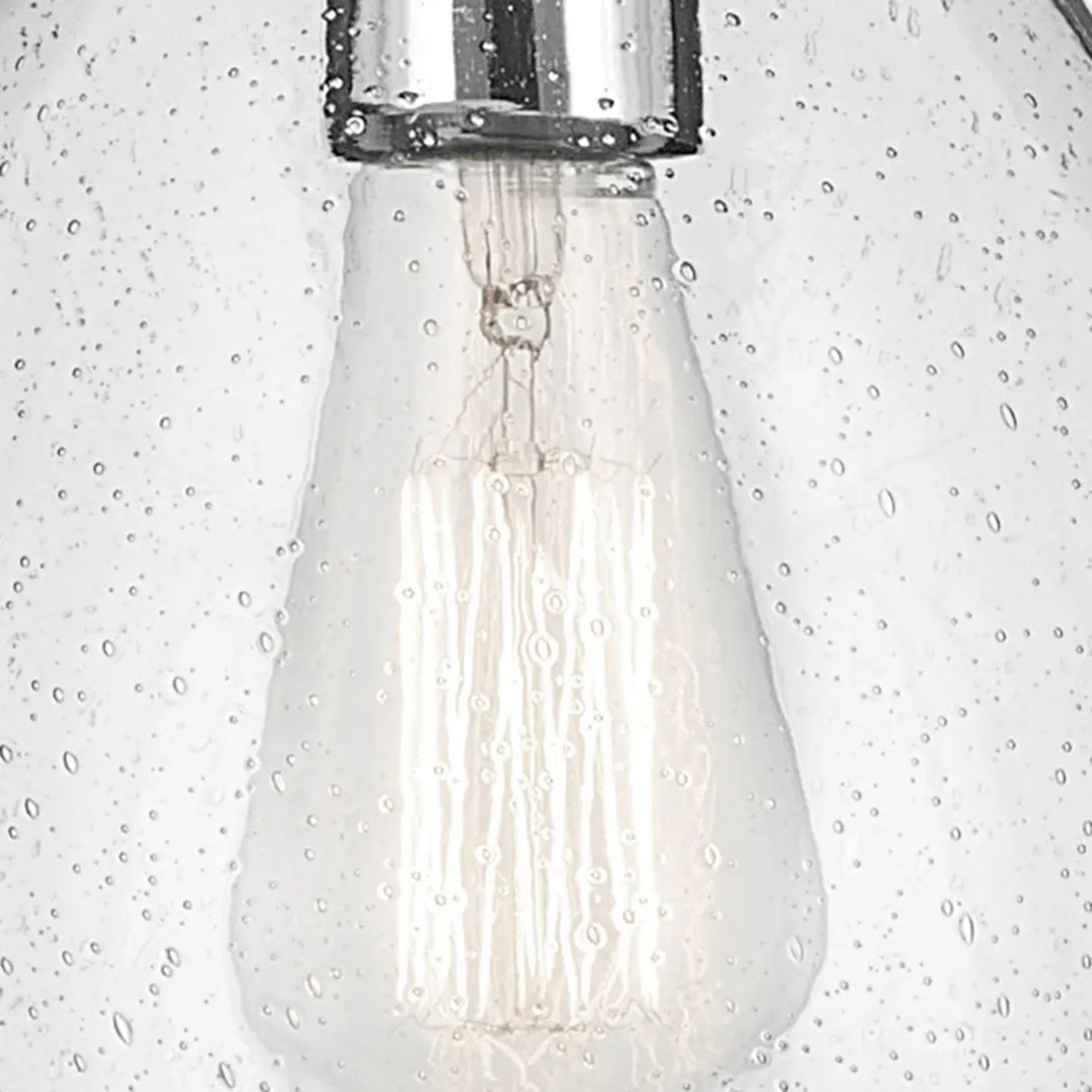 Everly 7" Pendant, Chrome Finish, Clear Seeded Glass
