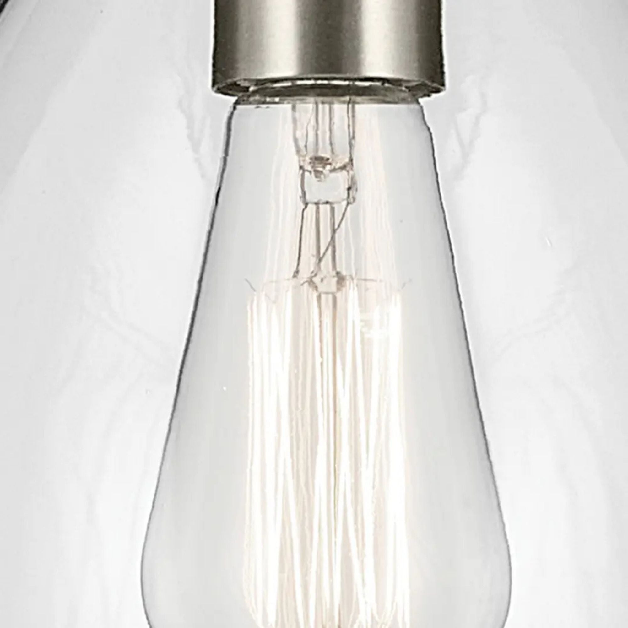 Everly 7" Pendant, Brushed Nickel Finish, Clear Glass