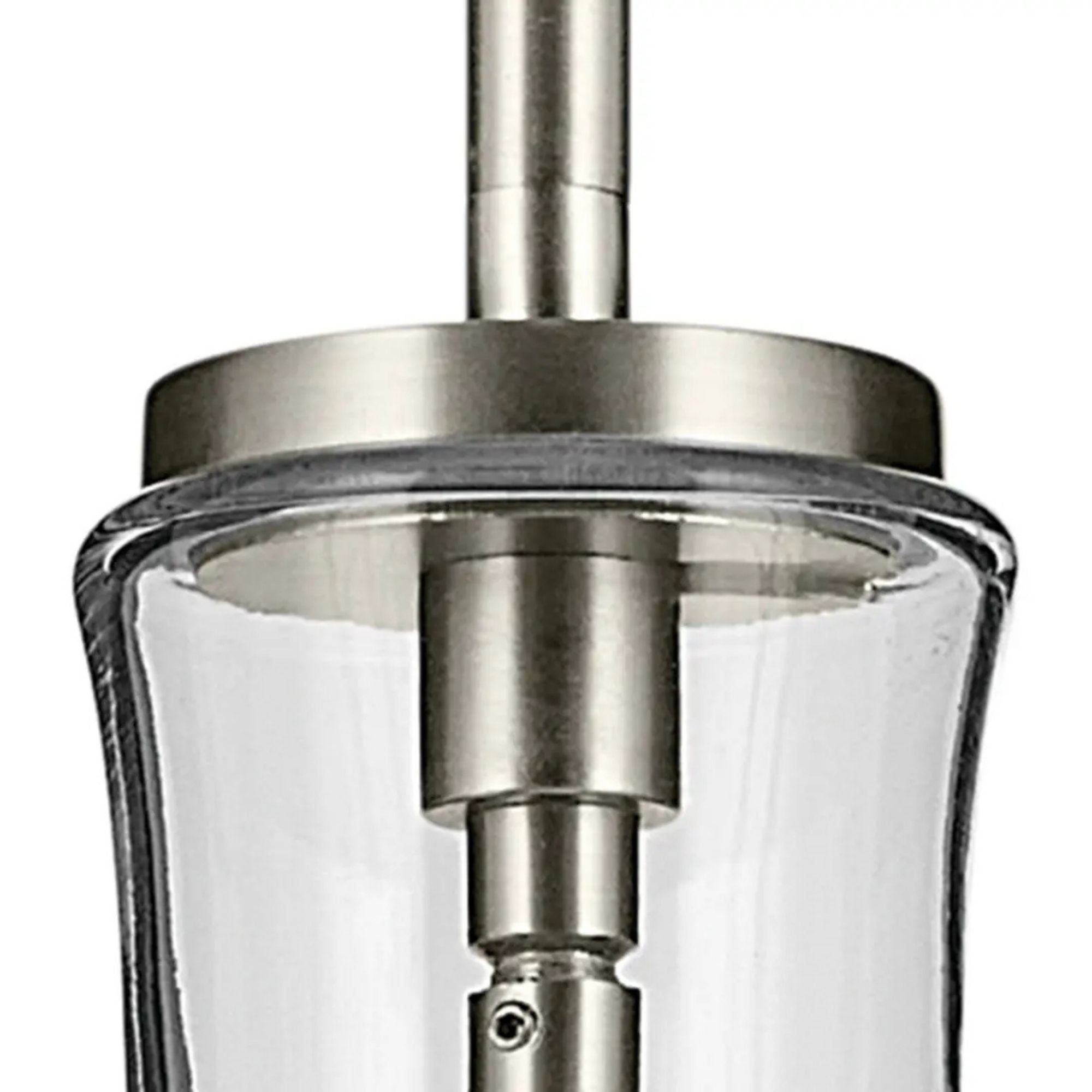 Everly 7" Pendant, Brushed Nickel Finish, Clear Glass