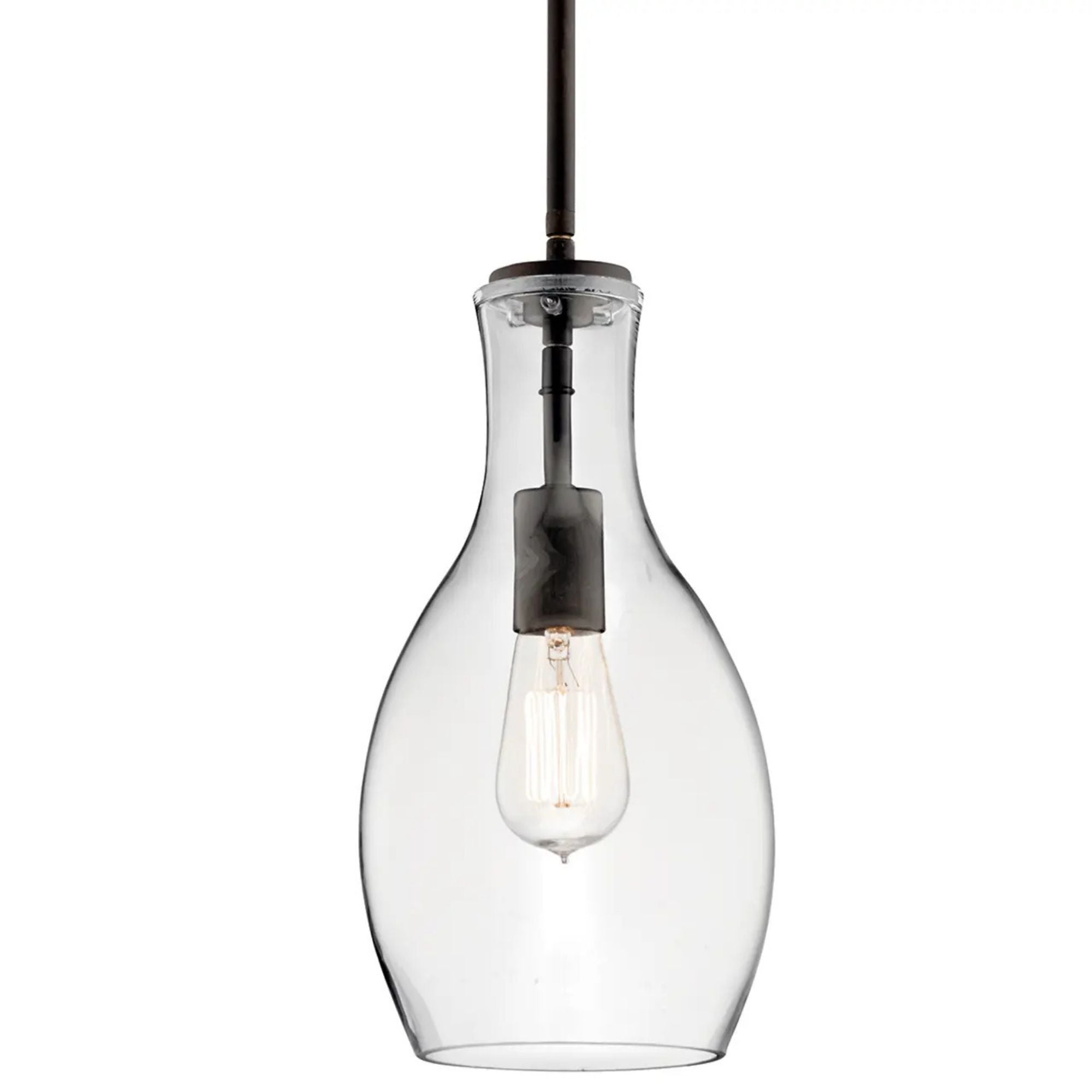Everly 7" Pendant, Olde Bronze Finish, Clear Glass