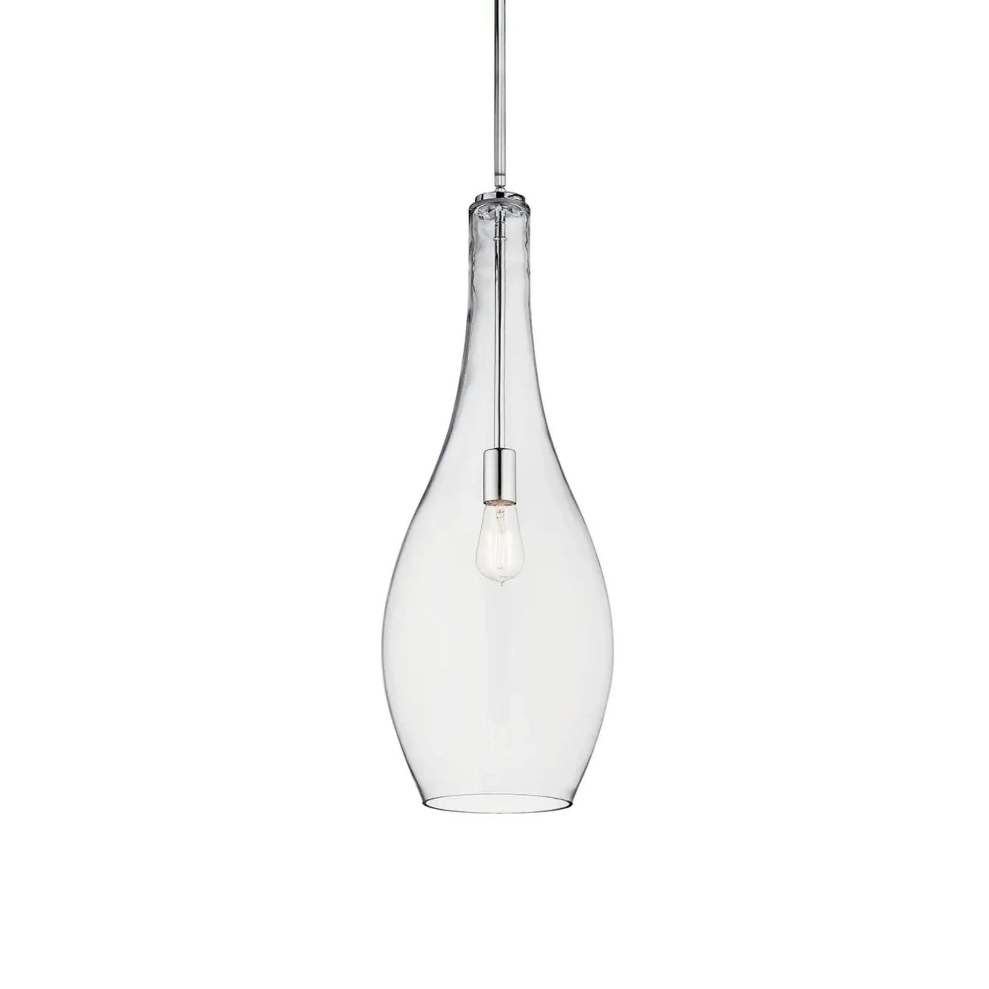 Kichler Lighting - Everly 30" Pendant, Chrome Finish, Clear Glass | Bees Lighting