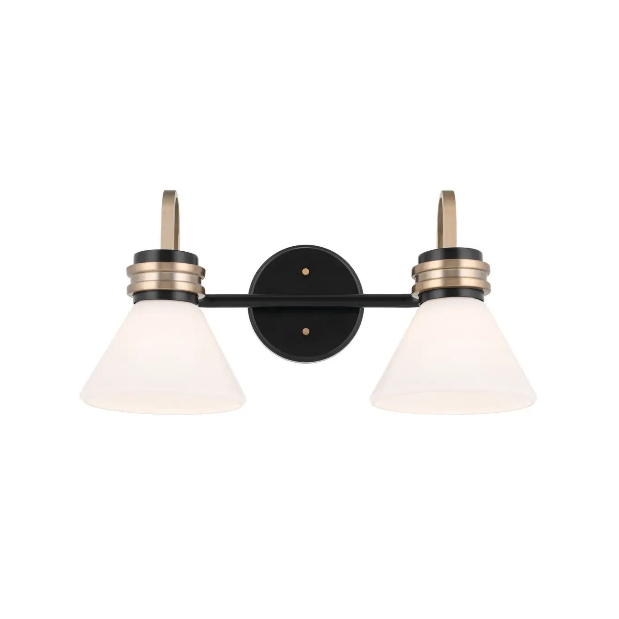 Farum 19" 2-Light Bath Vanity Light, Black Finish