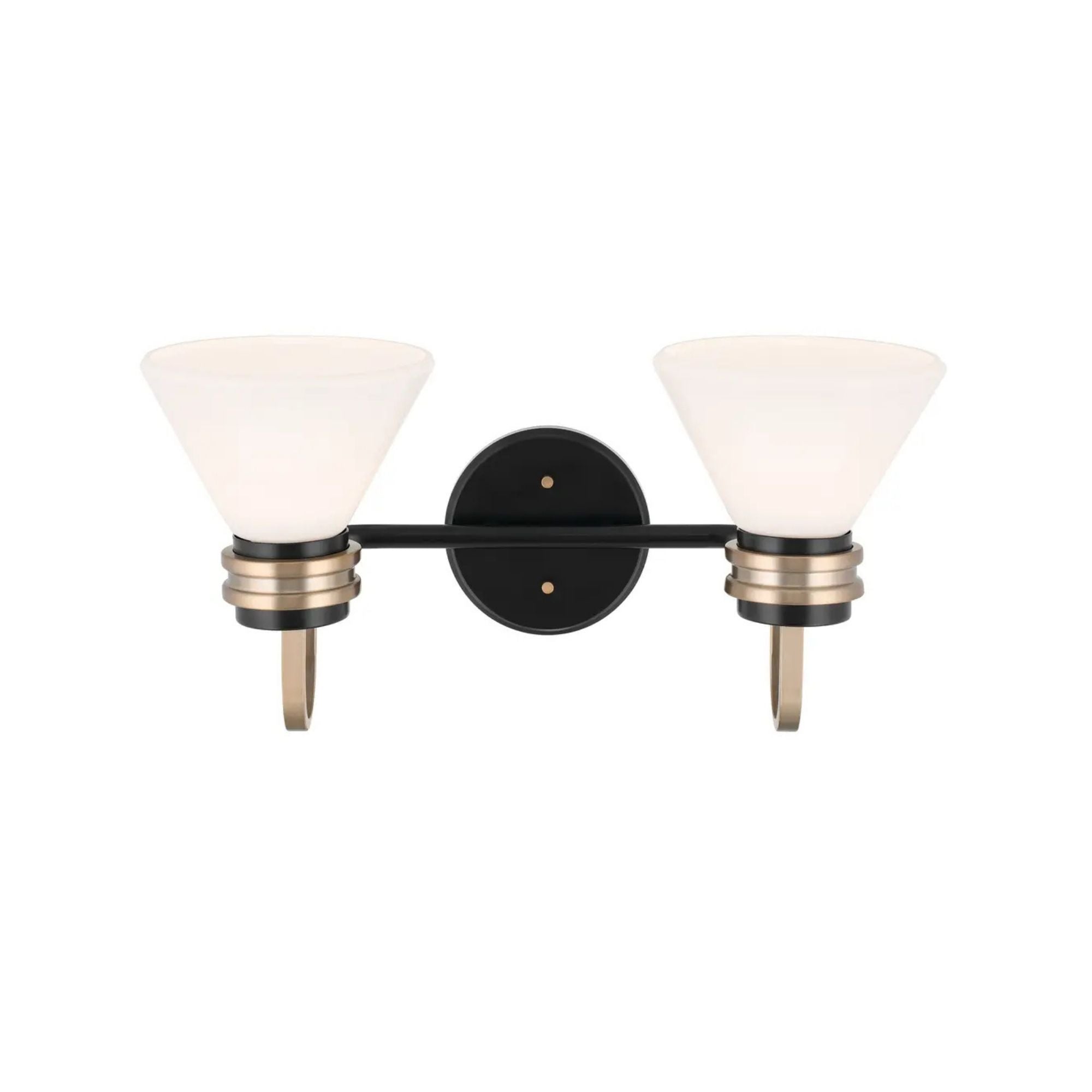 Farum 19" 2-Light Bath Vanity Light, Black Finish