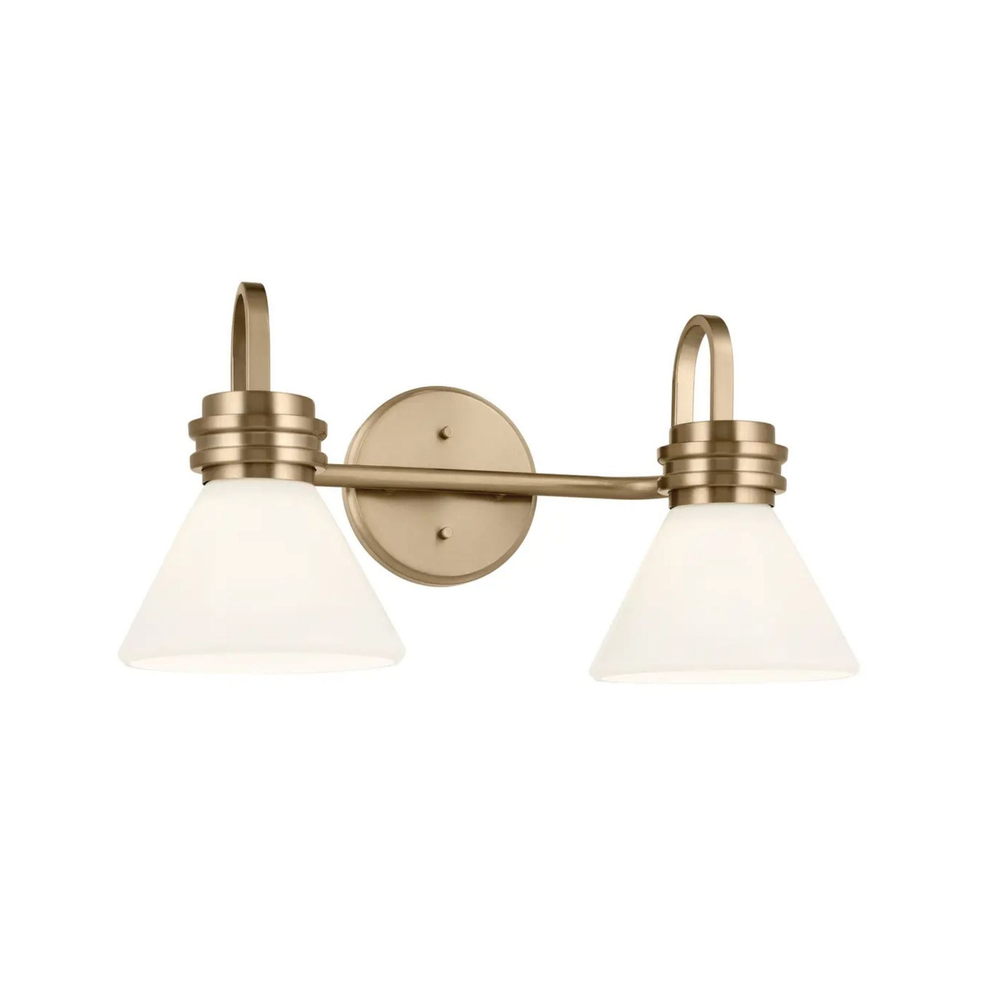 Farum 19" 2-Light Bath Vanity Light, Chrome Finish, Etched Glass