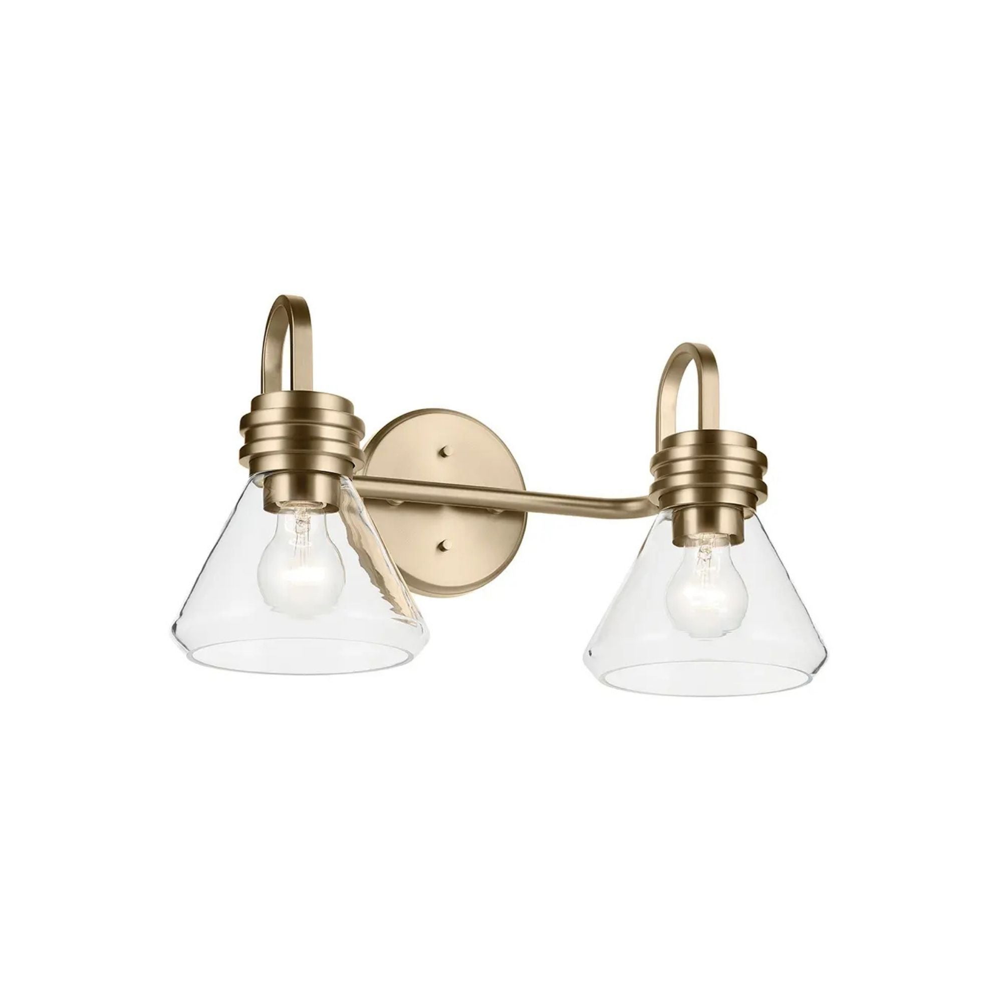 Farum 19" 2-Light Bath Vanity Light, Chrome Finish, Clear Glass