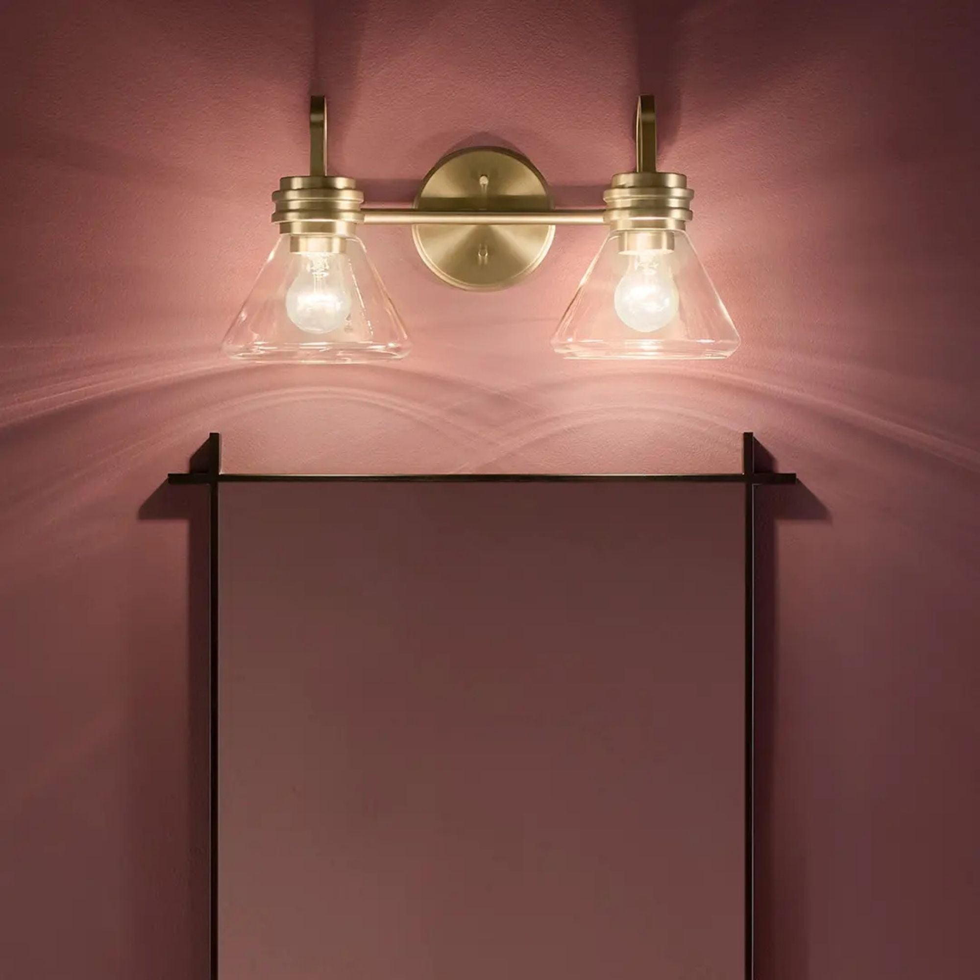 Farum 19" 2-Light Bath Vanity Light, Chrome Finish, Clear Glass
