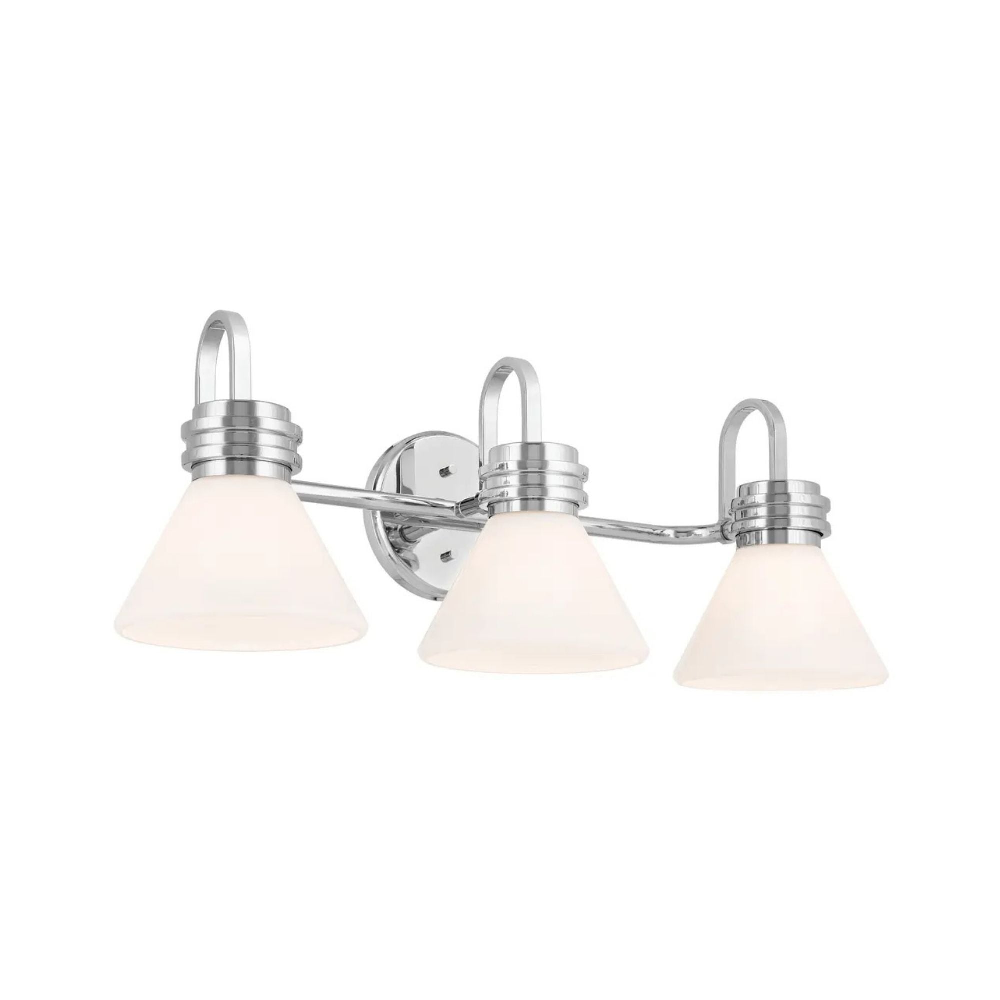 Farum 26" 3-Light Bath Vanity Light, Chrome Finish, Etched Glass