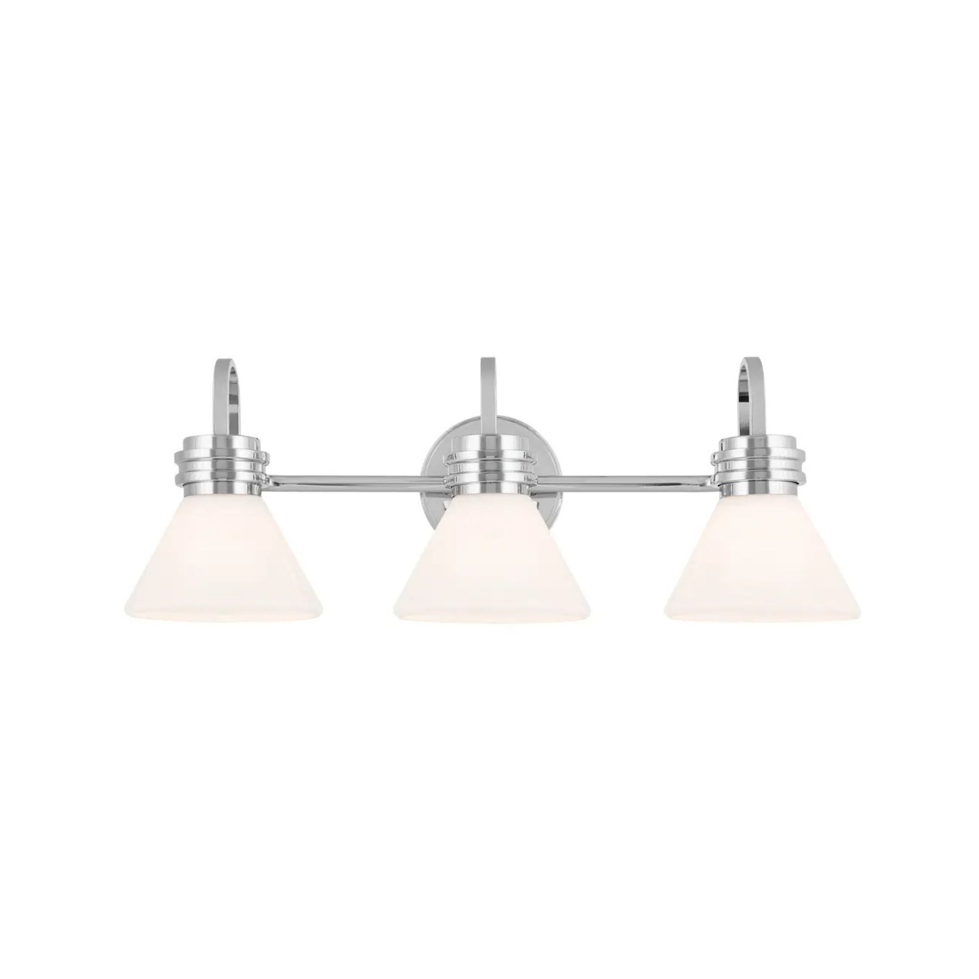 Farum 26" 3-Light Bath Vanity Light, Chrome Finish, Etched Glass
