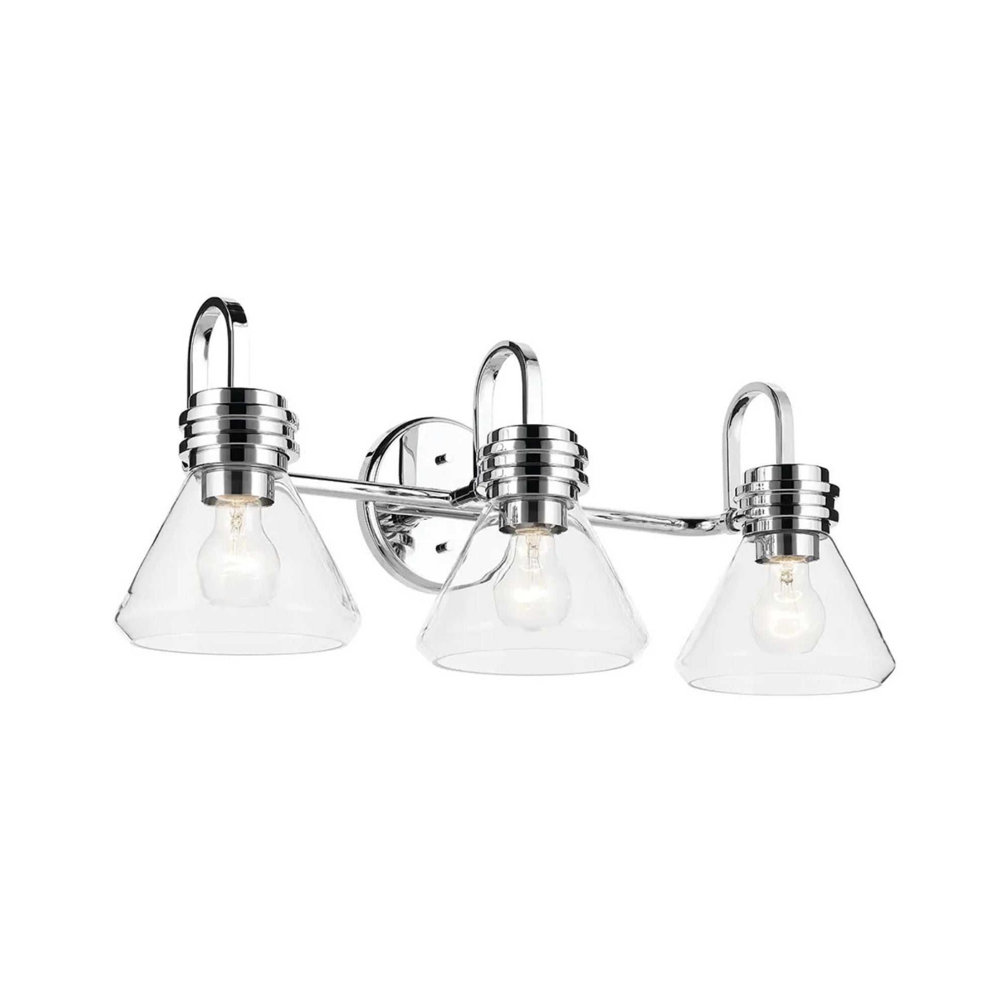 Farum 26" 3-Light Bath Vanity Light, Chrome Finish, Clear Glass