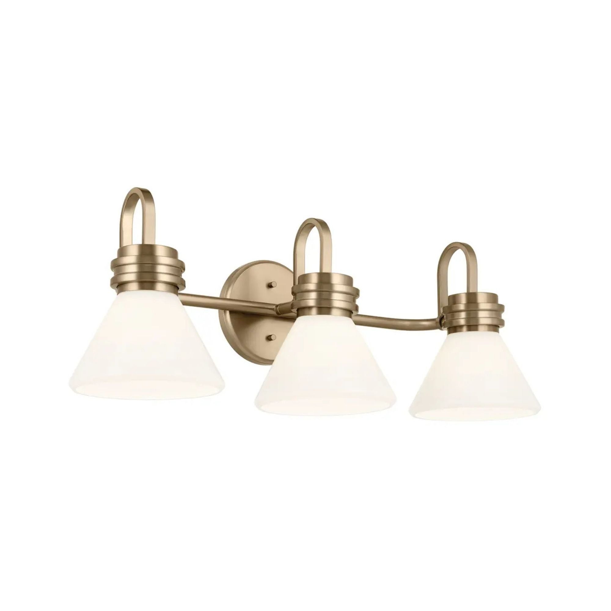 Farum 26" 3-Light Bath Vanity Light, Champagne Bronze Finish, Etched Glass