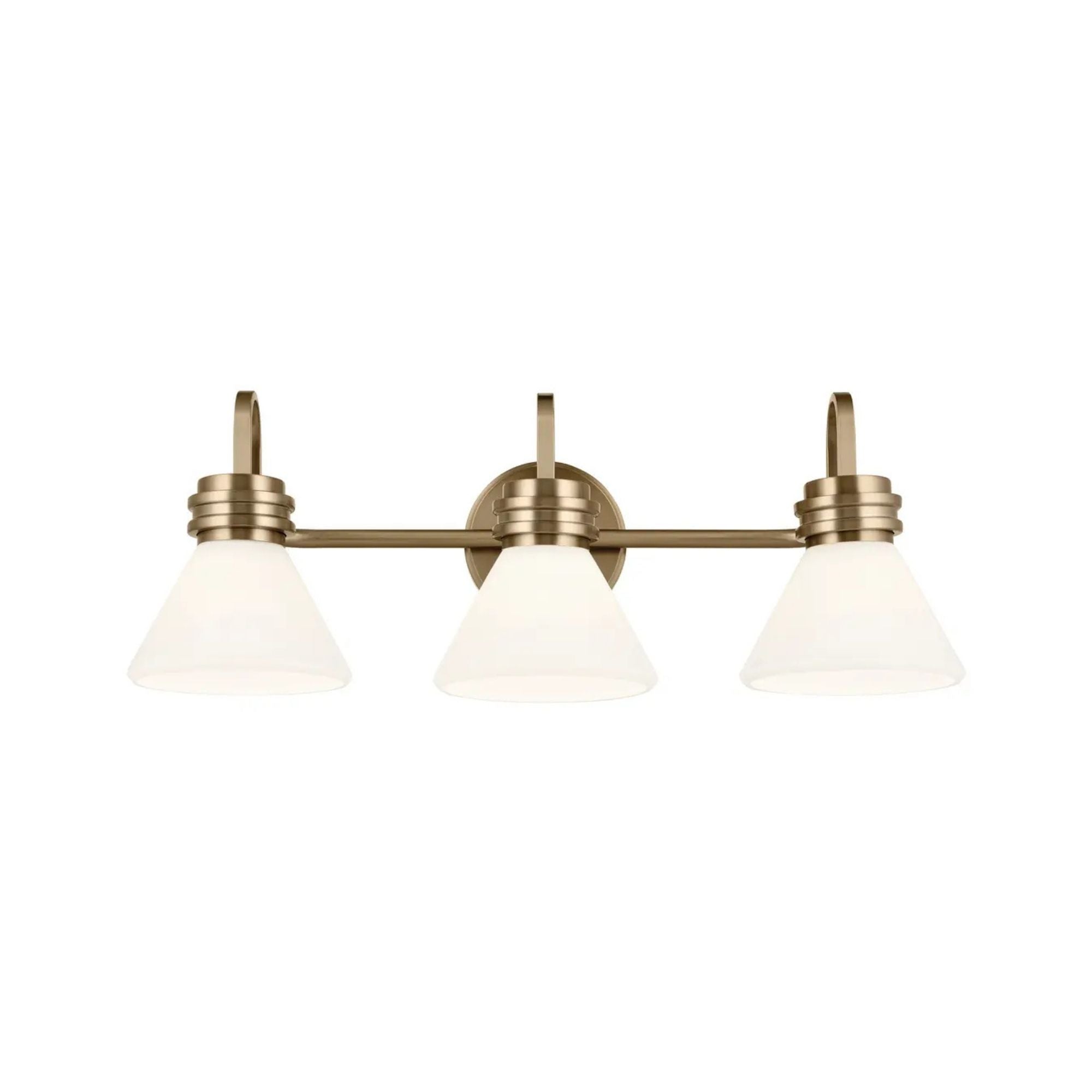 Farum 26" 3-Light Bath Vanity Light, Champagne Bronze Finish, Etched Glass