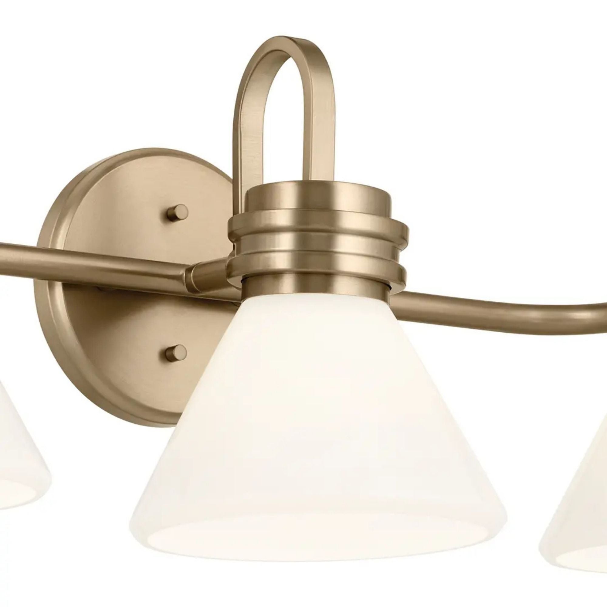 Farum 26" 3-Light Bath Vanity Light, Champagne Bronze Finish, Etched Glass