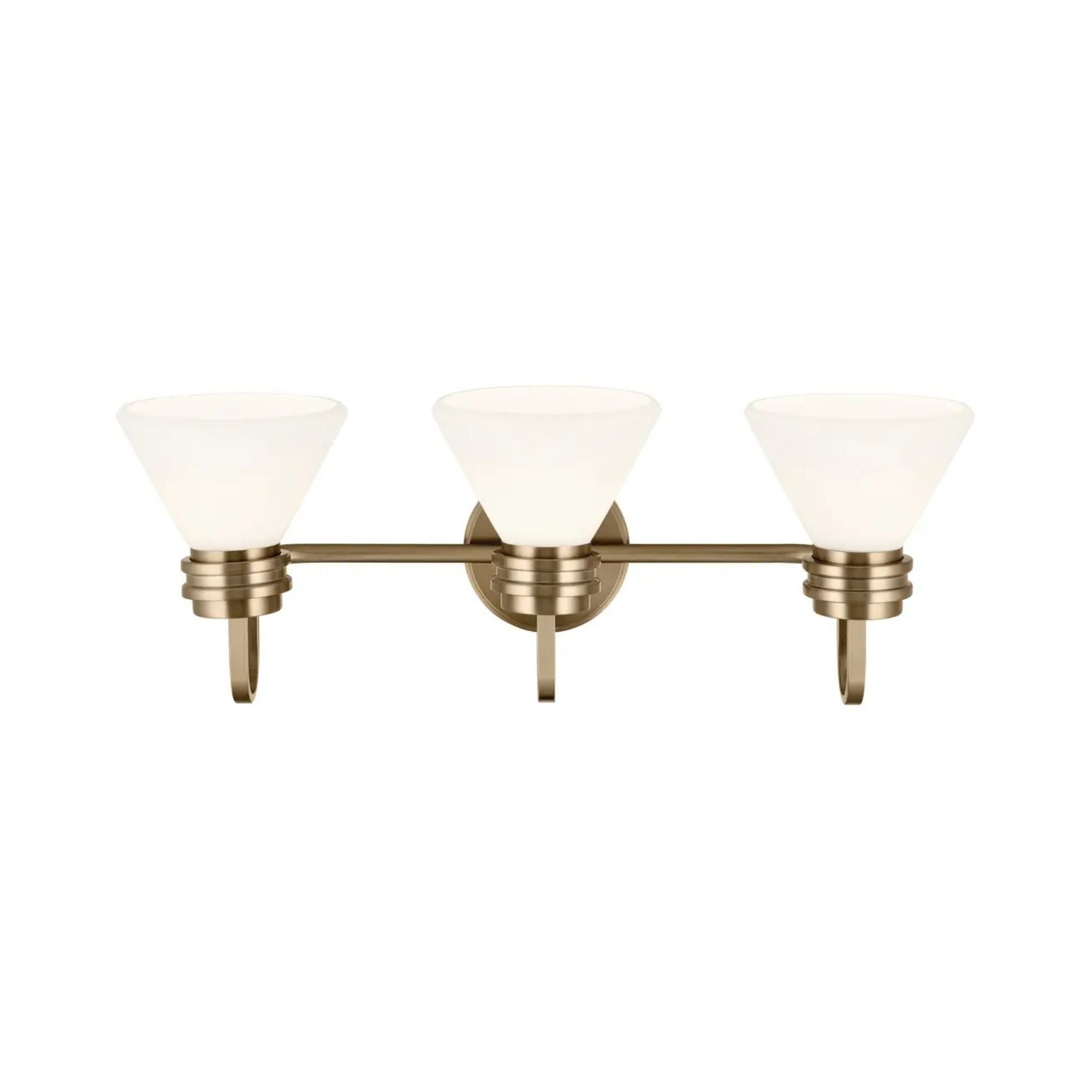 Farum 26" 3-Light Bath Vanity Light, Champagne Bronze Finish, Etched Glass
