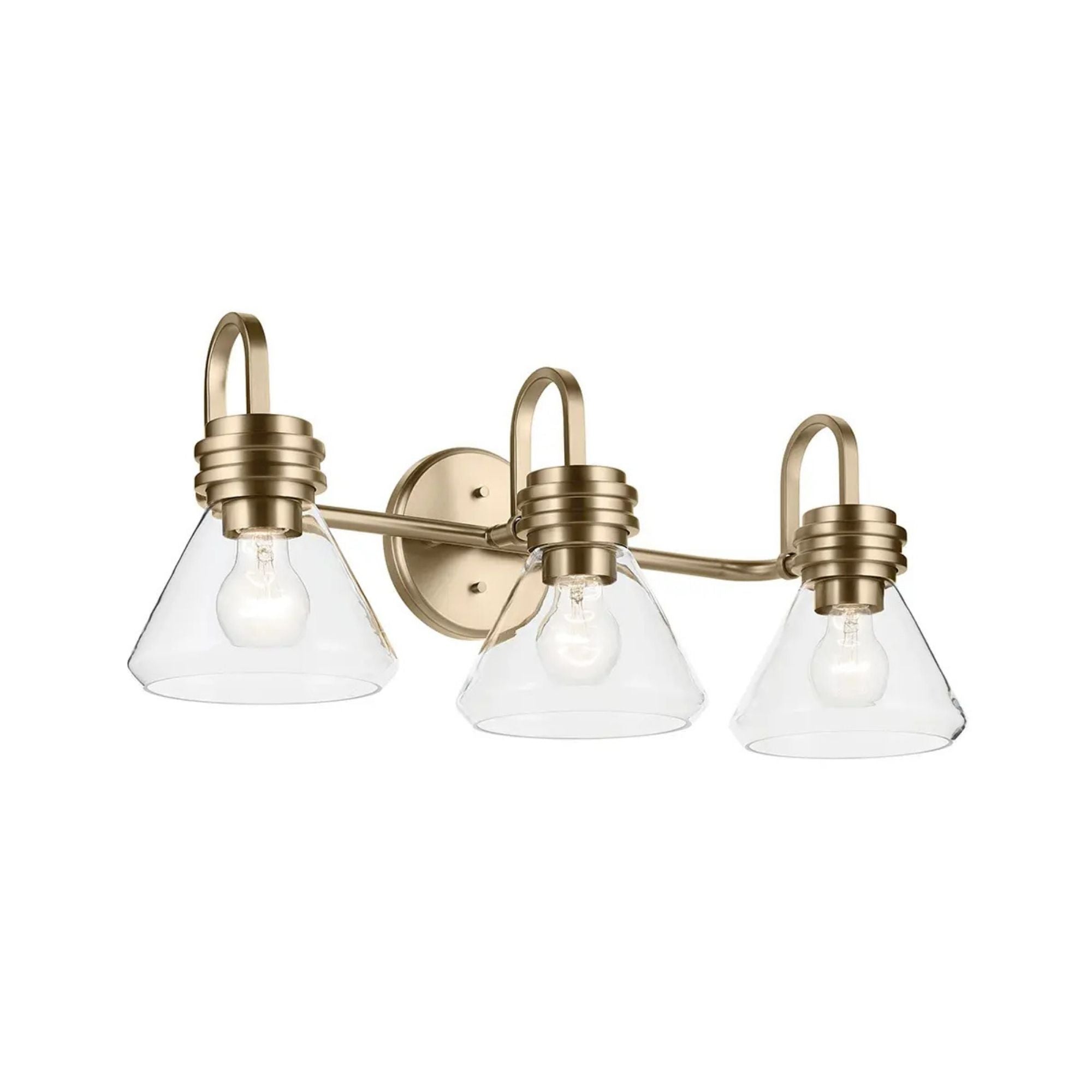 Farum 26" 3-Light Bath Vanity Light, Champagne Bronze Finish, Clear Glass