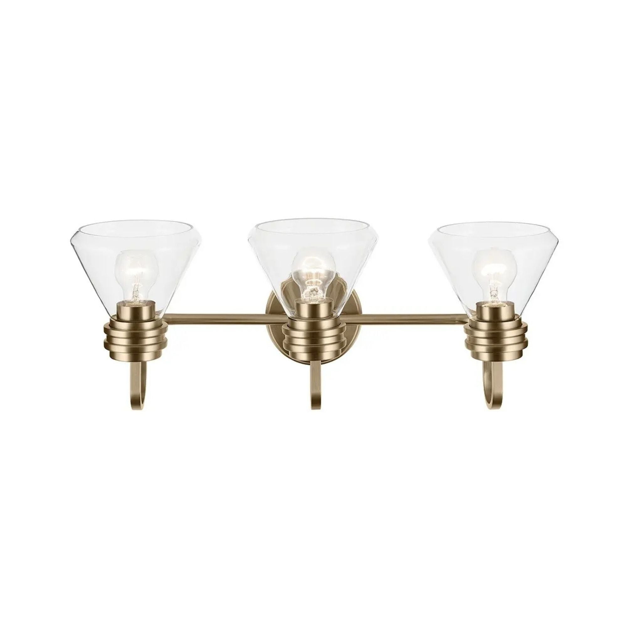 Farum 26" 3-Light Bath Vanity Light, Champagne Bronze Finish, Clear Glass