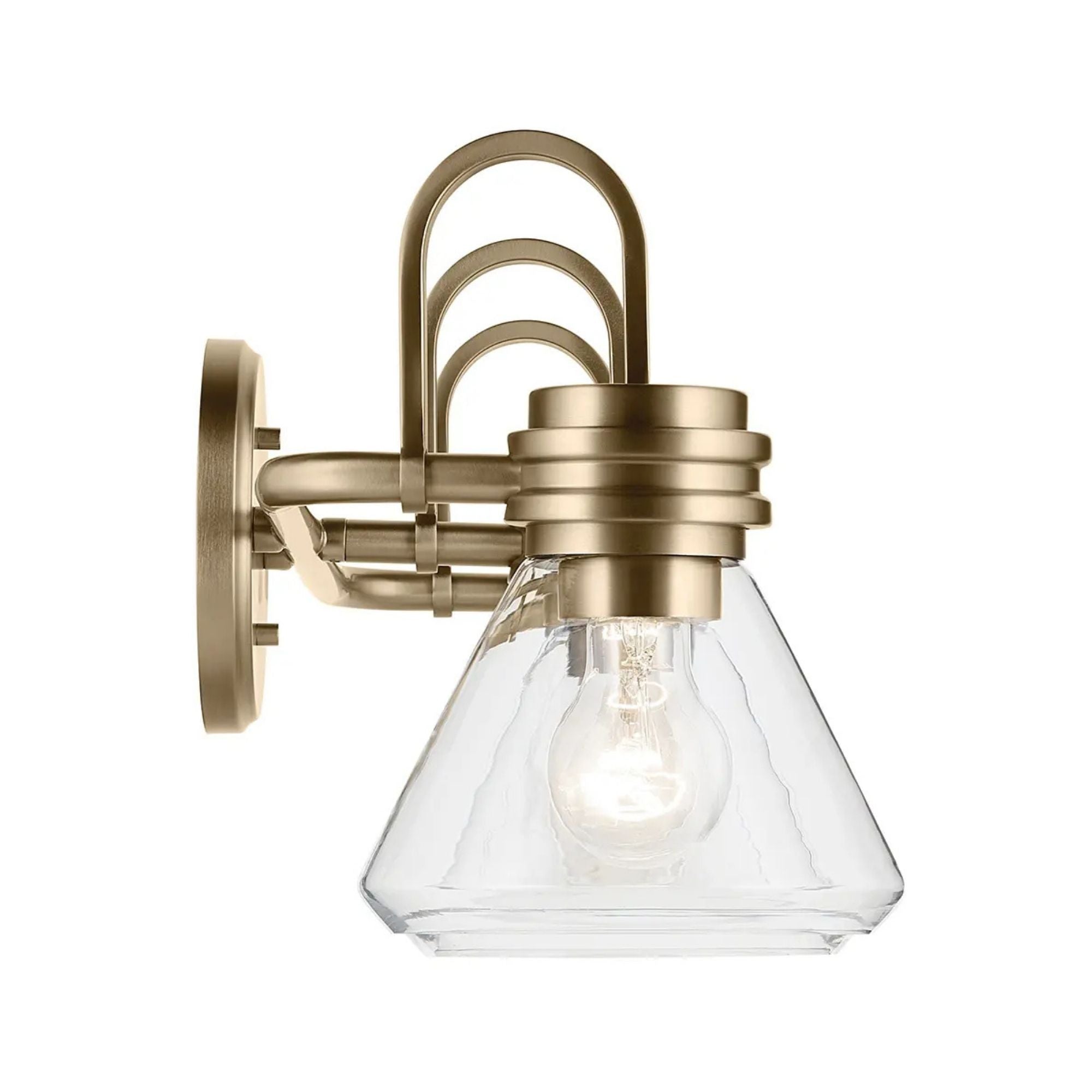 Farum 26" 3-Light Bath Vanity Light, Champagne Bronze Finish, Clear Glass