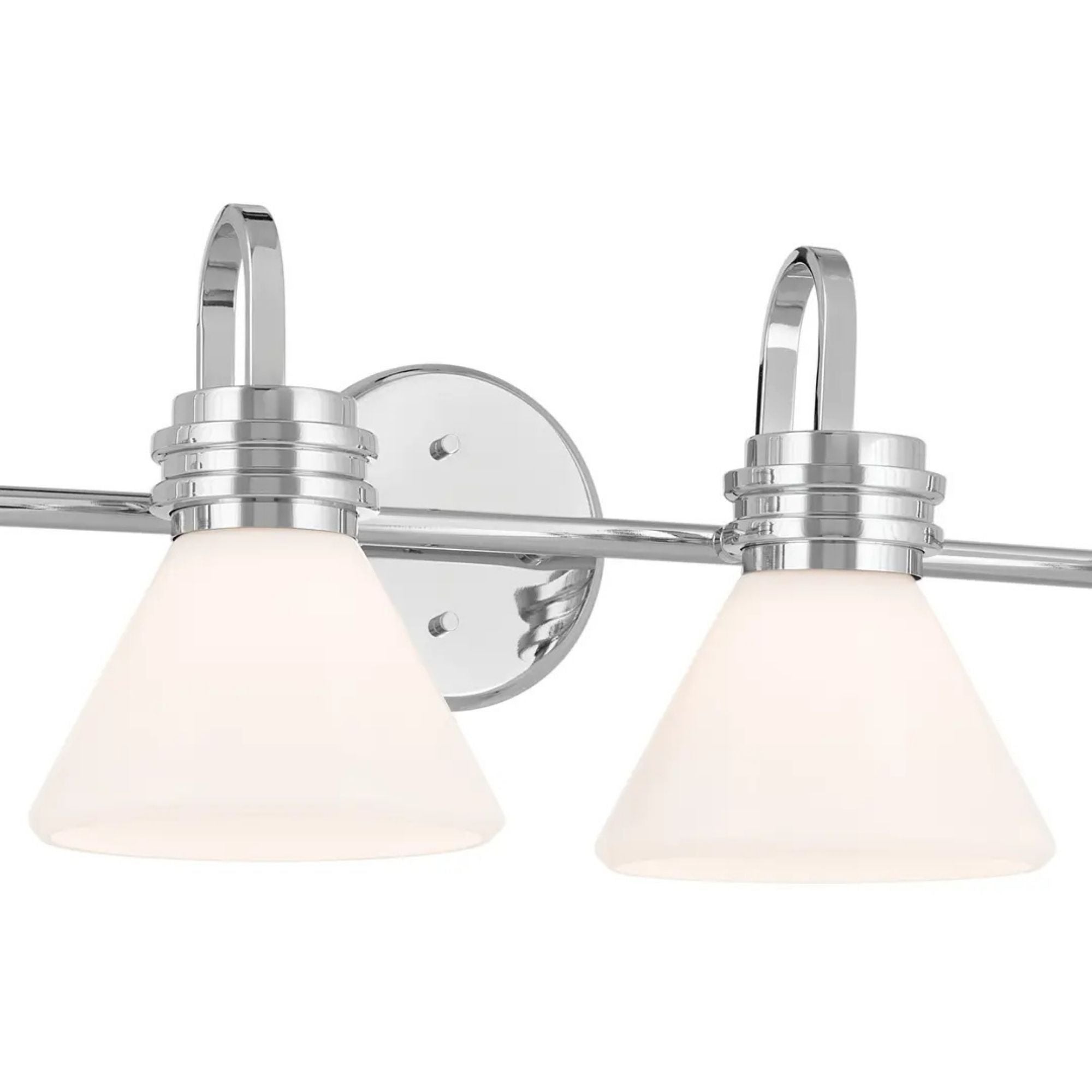 Farum 34" 4-Light Bath Vanity Light, Chrome Finish, Etched Glass