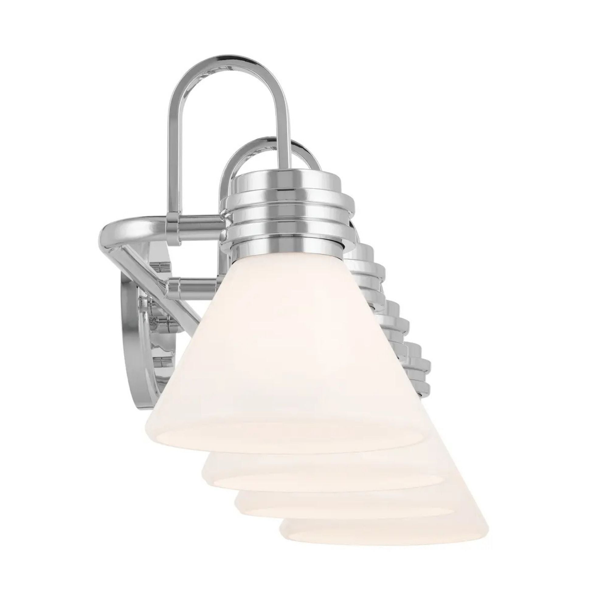 Farum 34" 4-Light Bath Vanity Light, Chrome Finish, Etched Glass