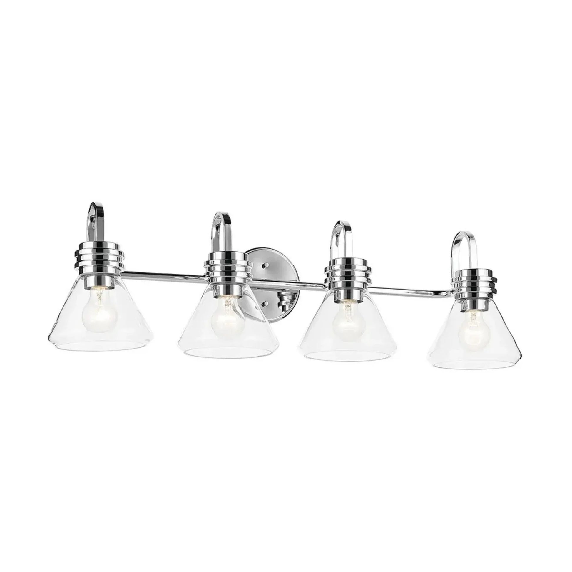 Kichler Lighting - Farum 34" 4-Light Bath Vanity Light, Chrome Finish, Clear Glass | Bees Lighting