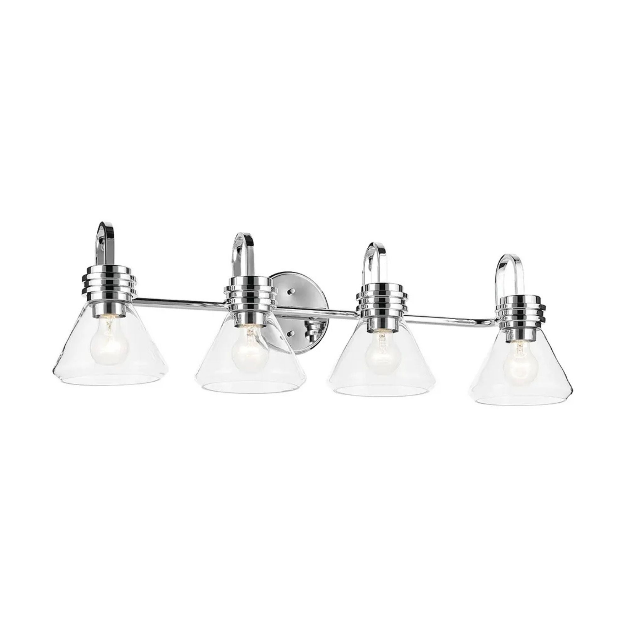 Farum 34" 4-Light Bath Vanity Light, Chrome Finish, Clear Glass