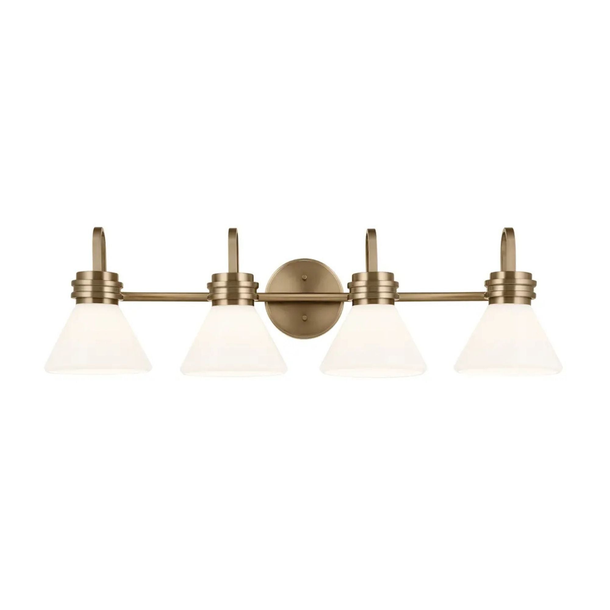 Farum 34" 4-Light Bath Vanity Light, Champagne Bronze Finish, Etched Glass