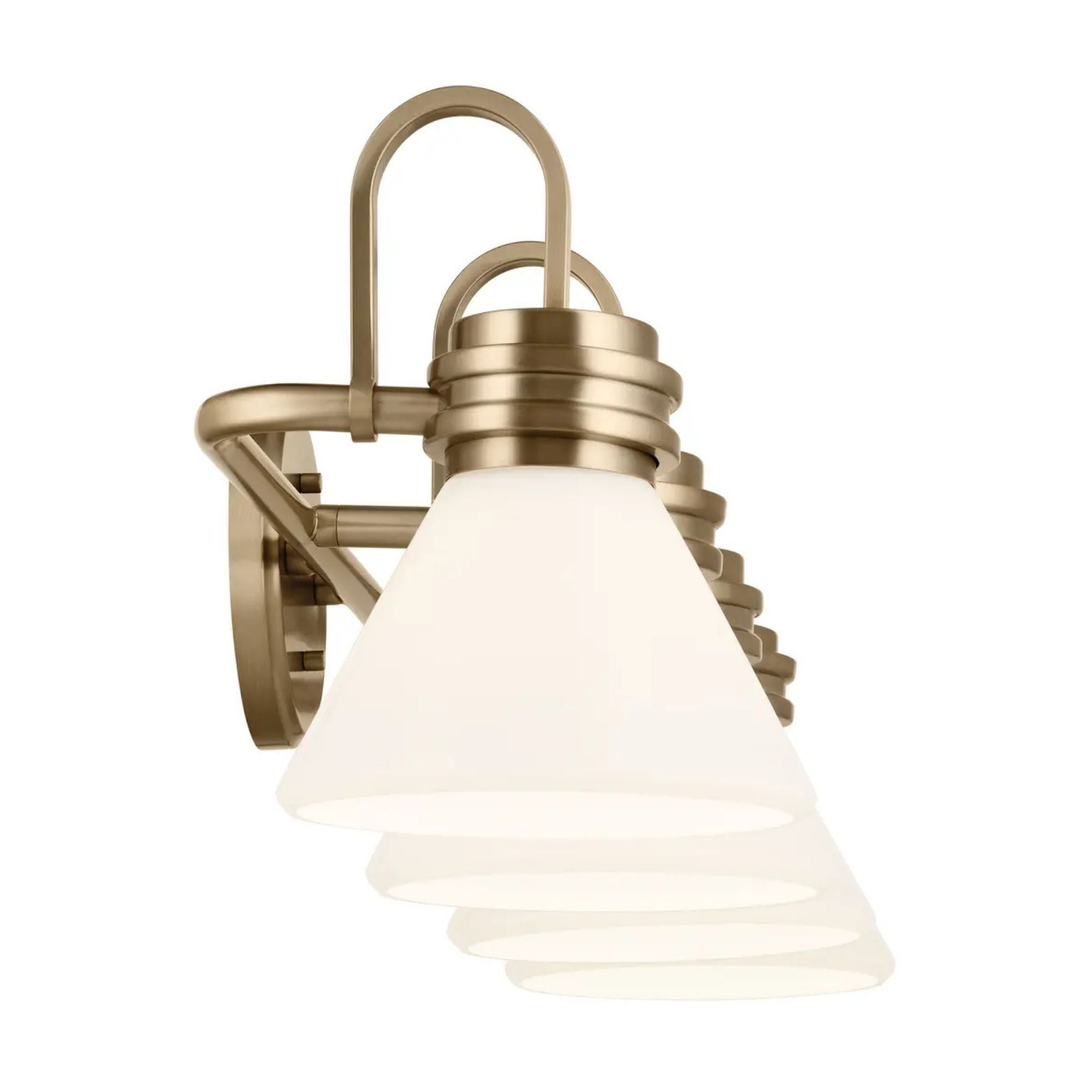 Farum 34" 4-Light Bath Vanity Light, Champagne Bronze Finish, Etched Glass