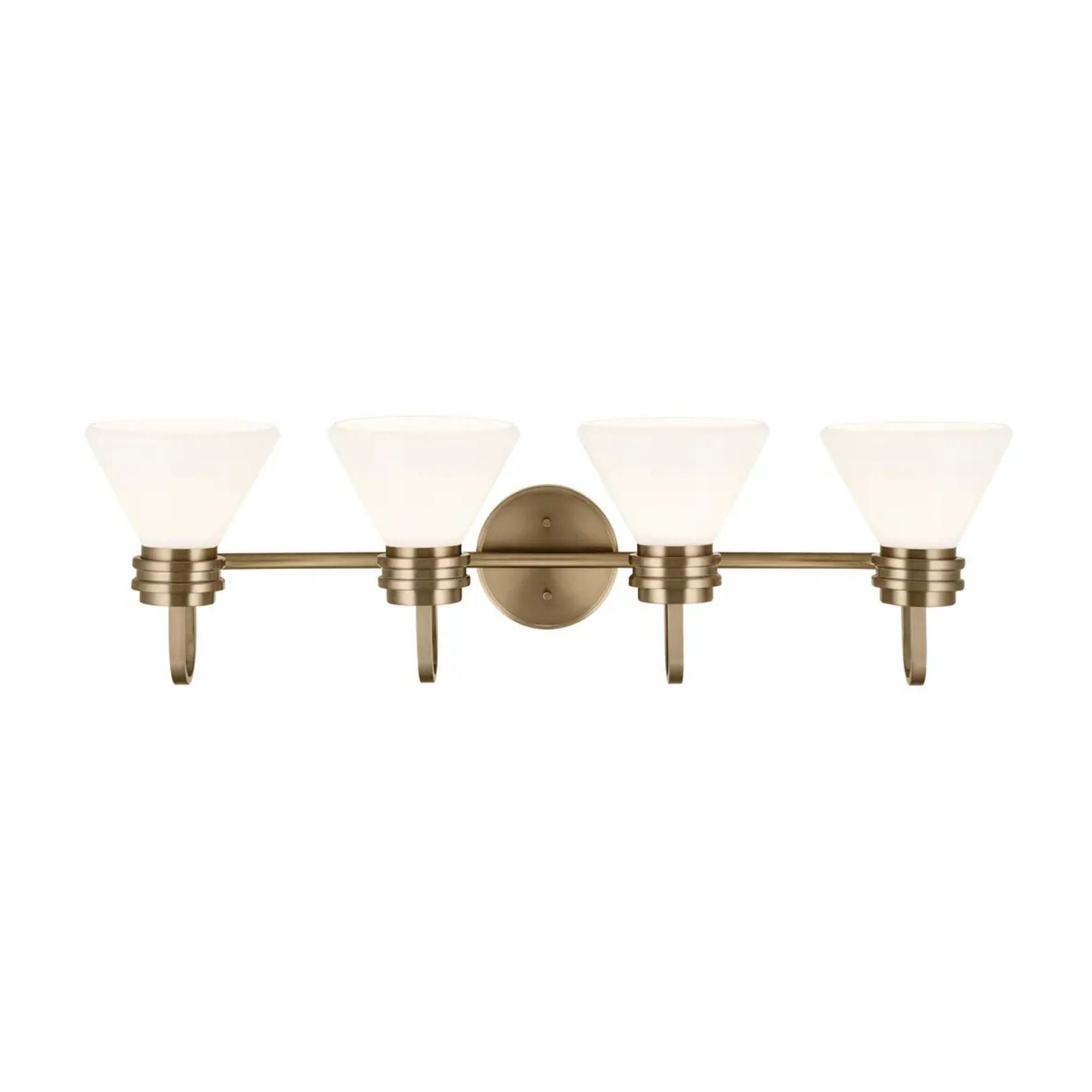 Farum 34" 4-Light Bath Vanity Light, Champagne Bronze Finish, Etched Glass