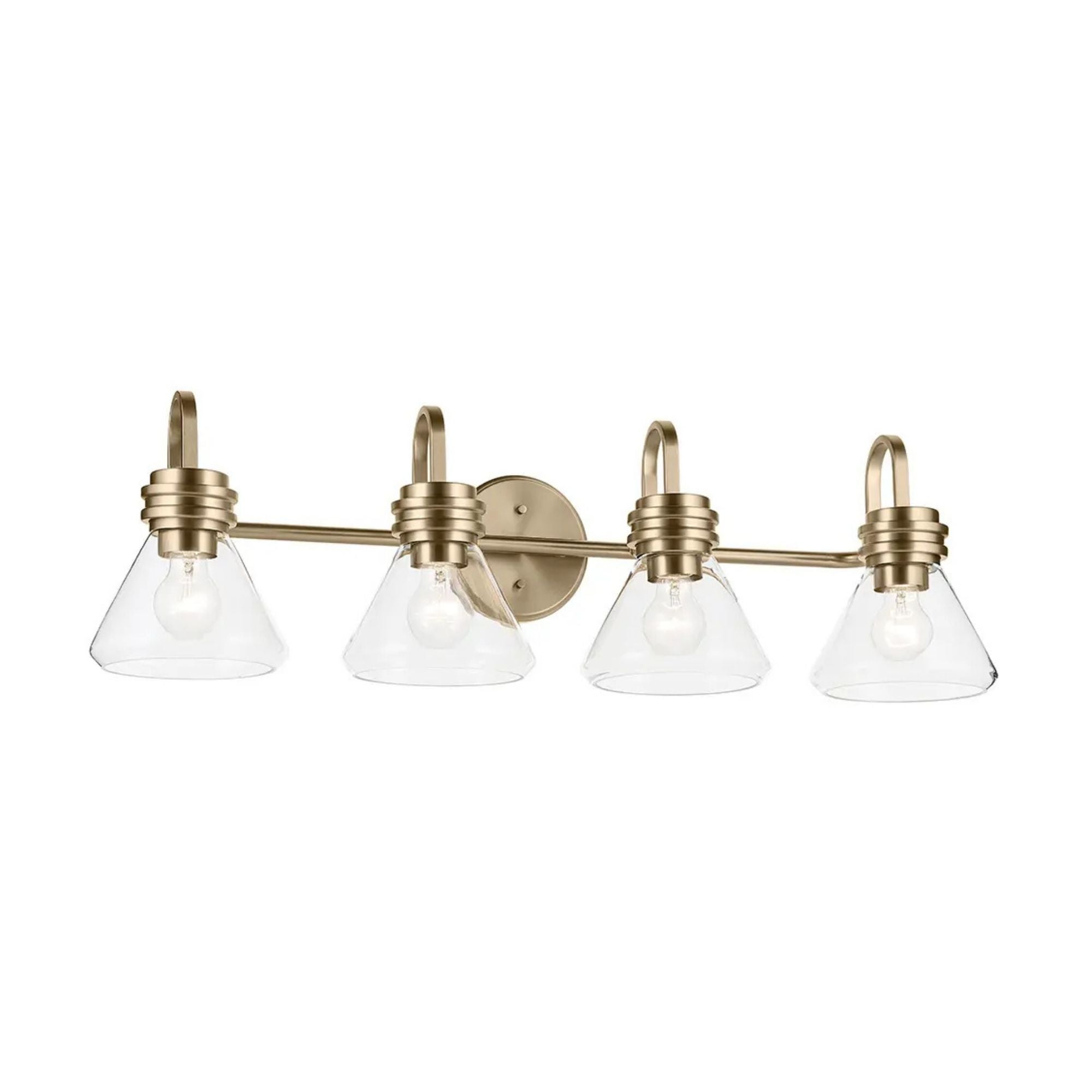 Farum 34" 4-Light Bath Vanity Light, Champagne Bronze Finish, Clear Glass