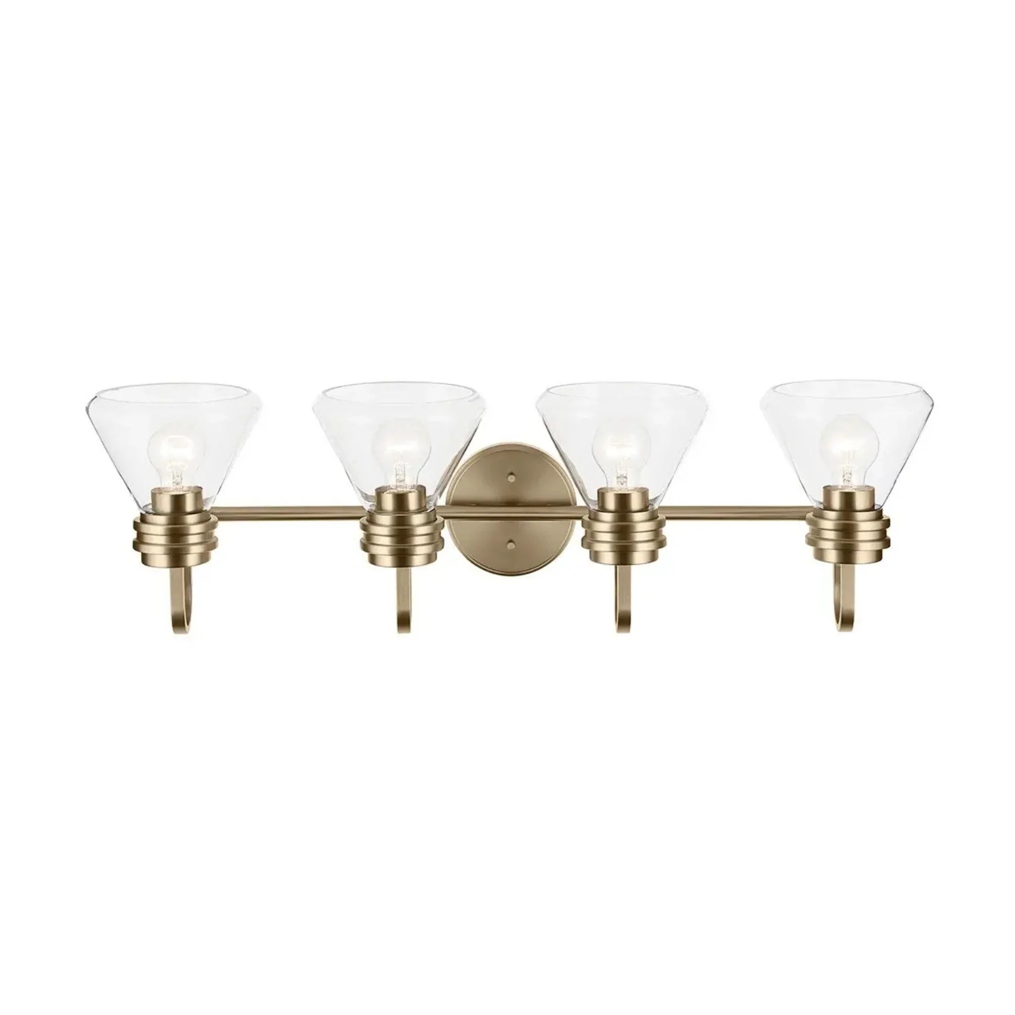 Farum 34" 4-Light Bath Vanity Light, Champagne Bronze Finish, Clear Glass