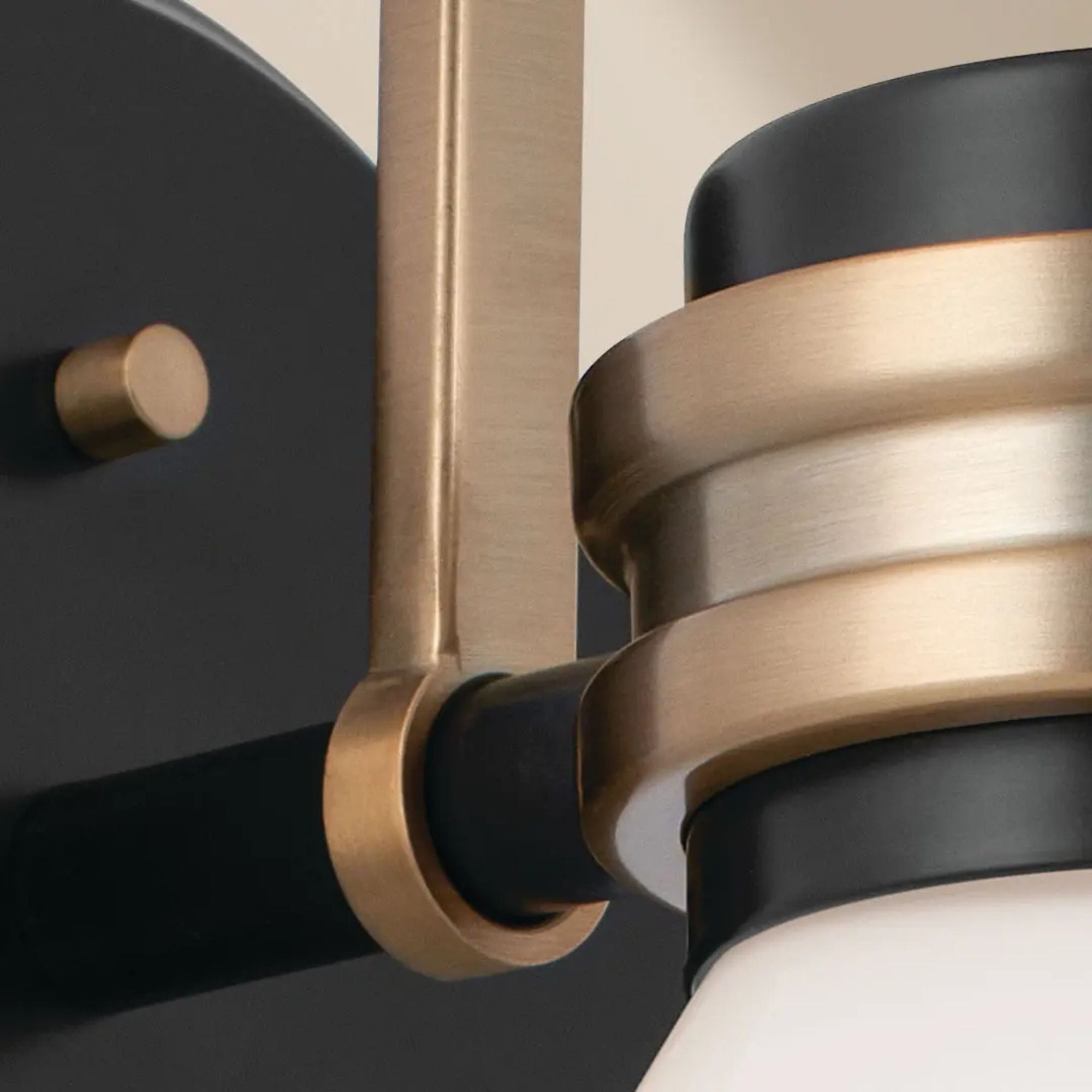 Farum 7" Wall Sconce, Black Finish, Opal Glass