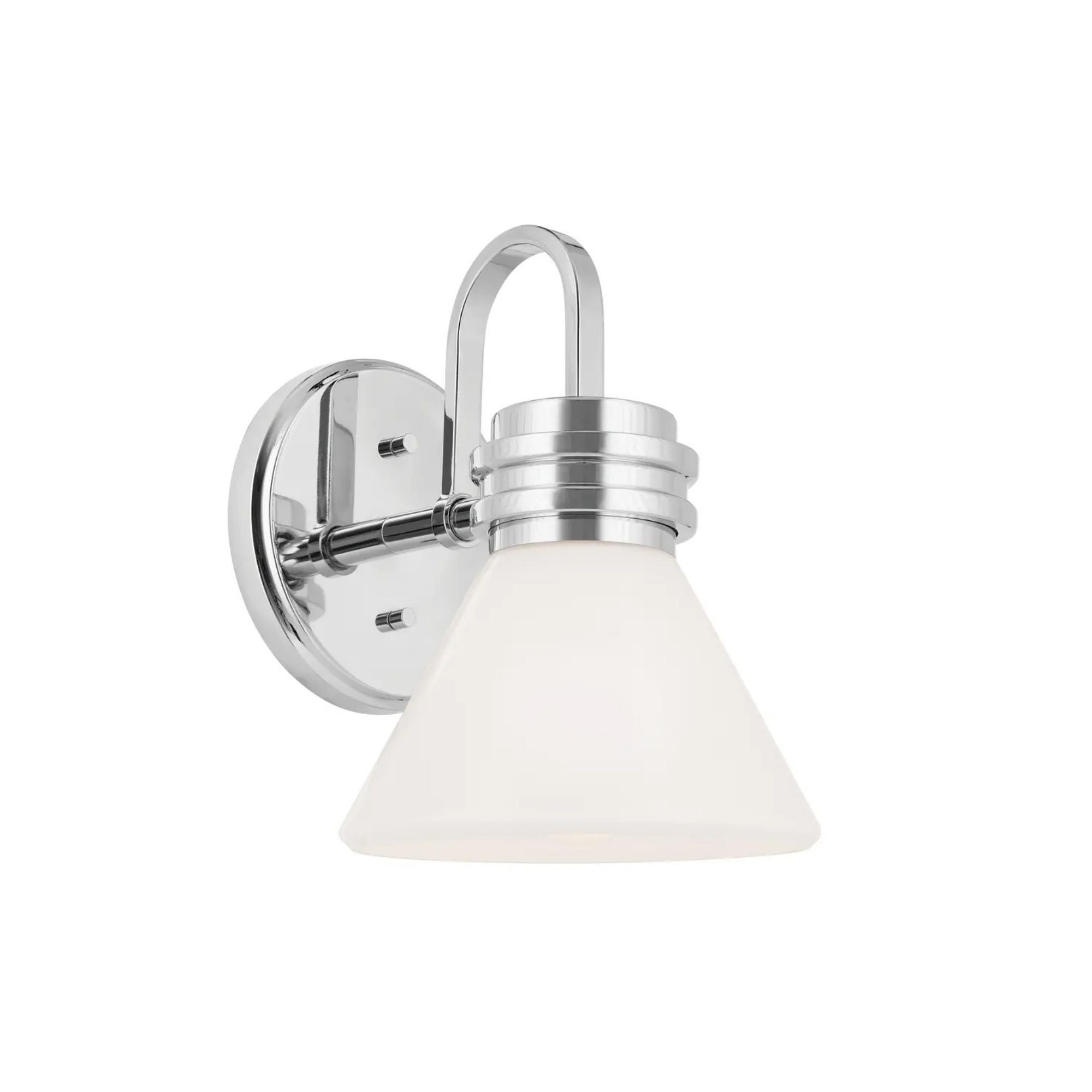 Farum 7" Wall Sconce, Chrome Finish, Opal Glass