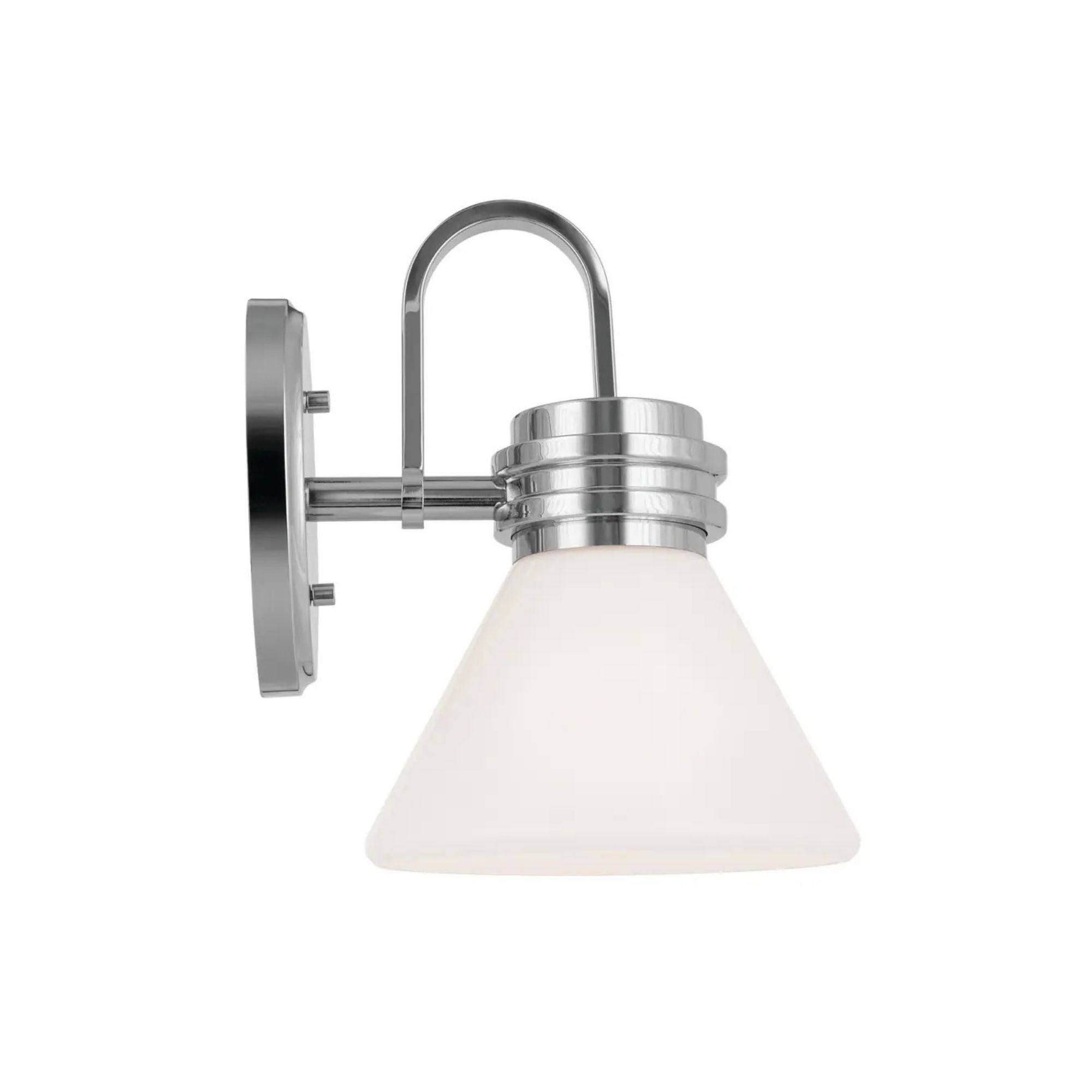 Farum 7" Wall Sconce, Chrome Finish, Opal Glass
