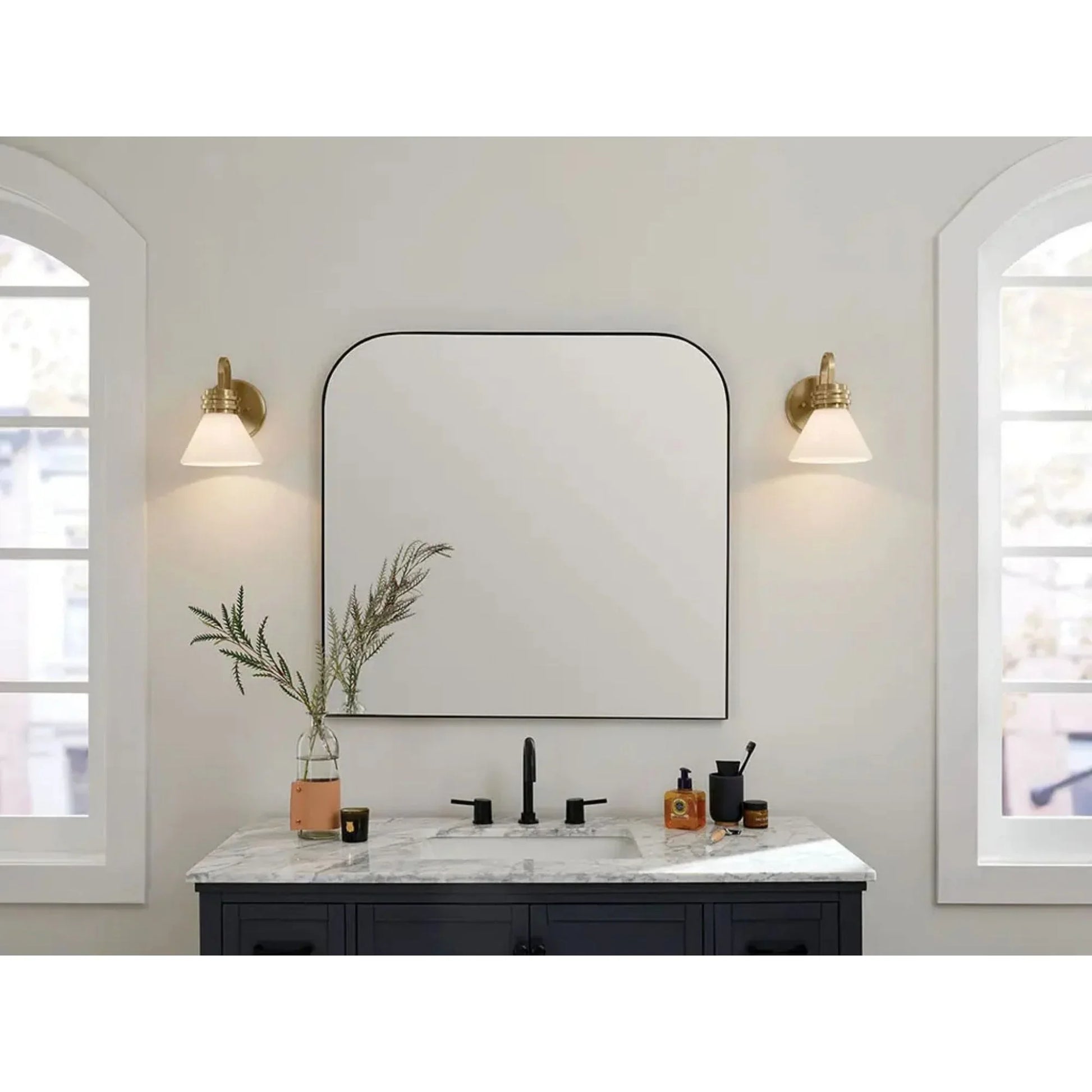 Kichler Lighting - Farum 7" Wall Sconce, Champagne Bronze Finish, Opal Glass | Bees Lighting