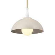 Kichler Fira 11.25 in. Pendant Light, Greige, White & Natural Brass, Metal Shade