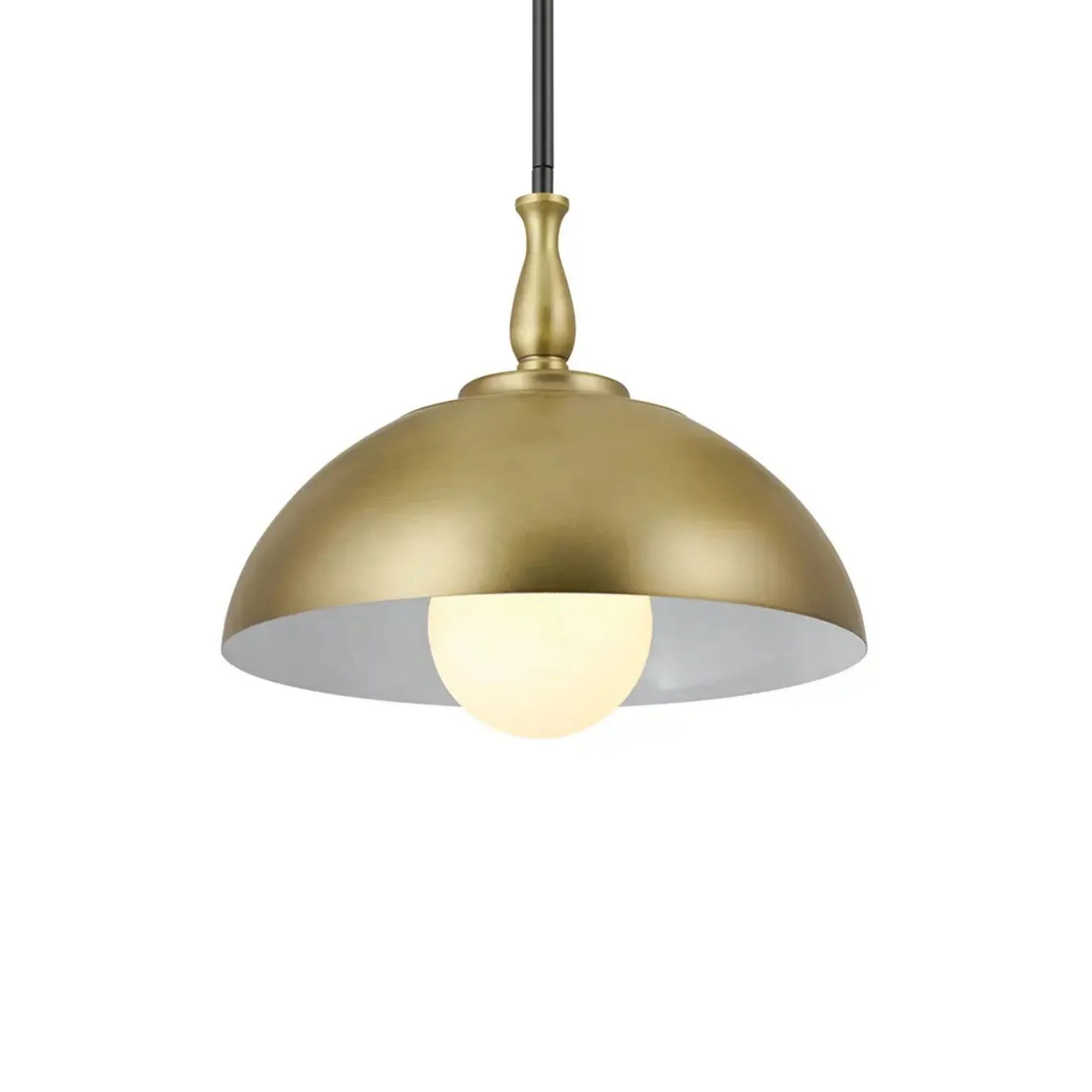 Kichler Fira 11.25 in. 1-Light Pendant, Natural Brass & Black