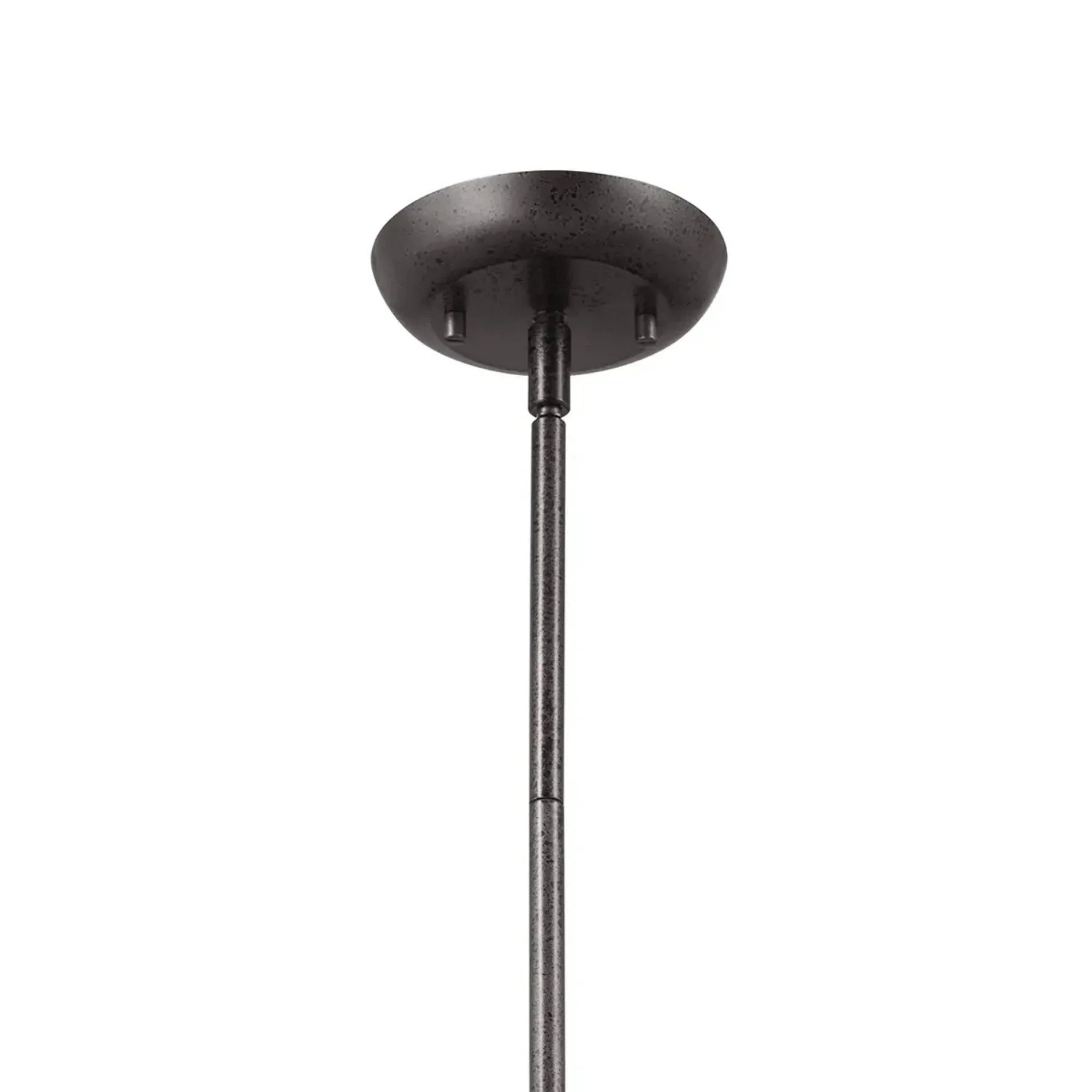 Kichler Fira 13.75 in. 1-Light Pendant, Anvil Iron & Beech