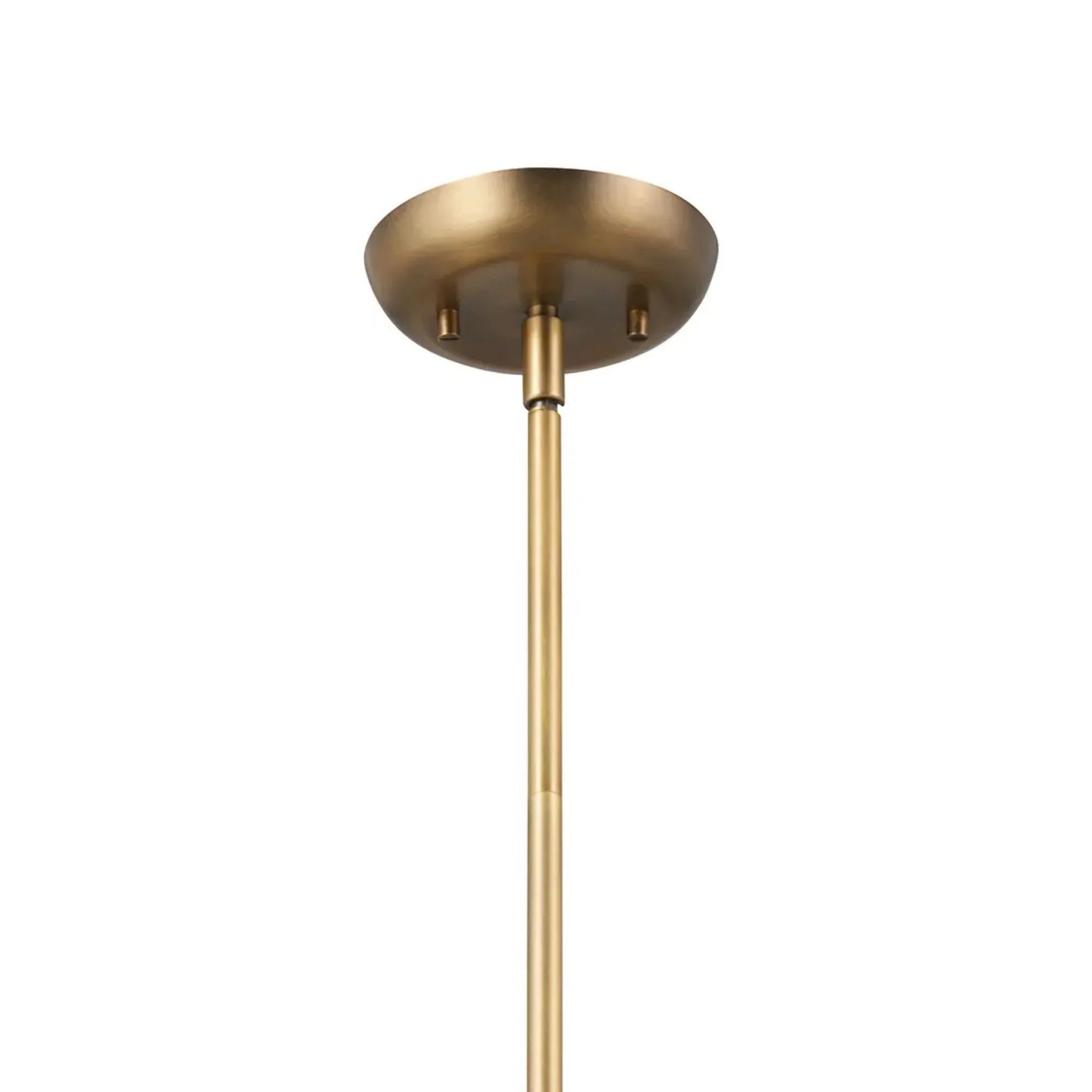 Kichler Fira 13.75 in. 1-Light Pendant, Greige & Natural Brass with Metal Dome Shade