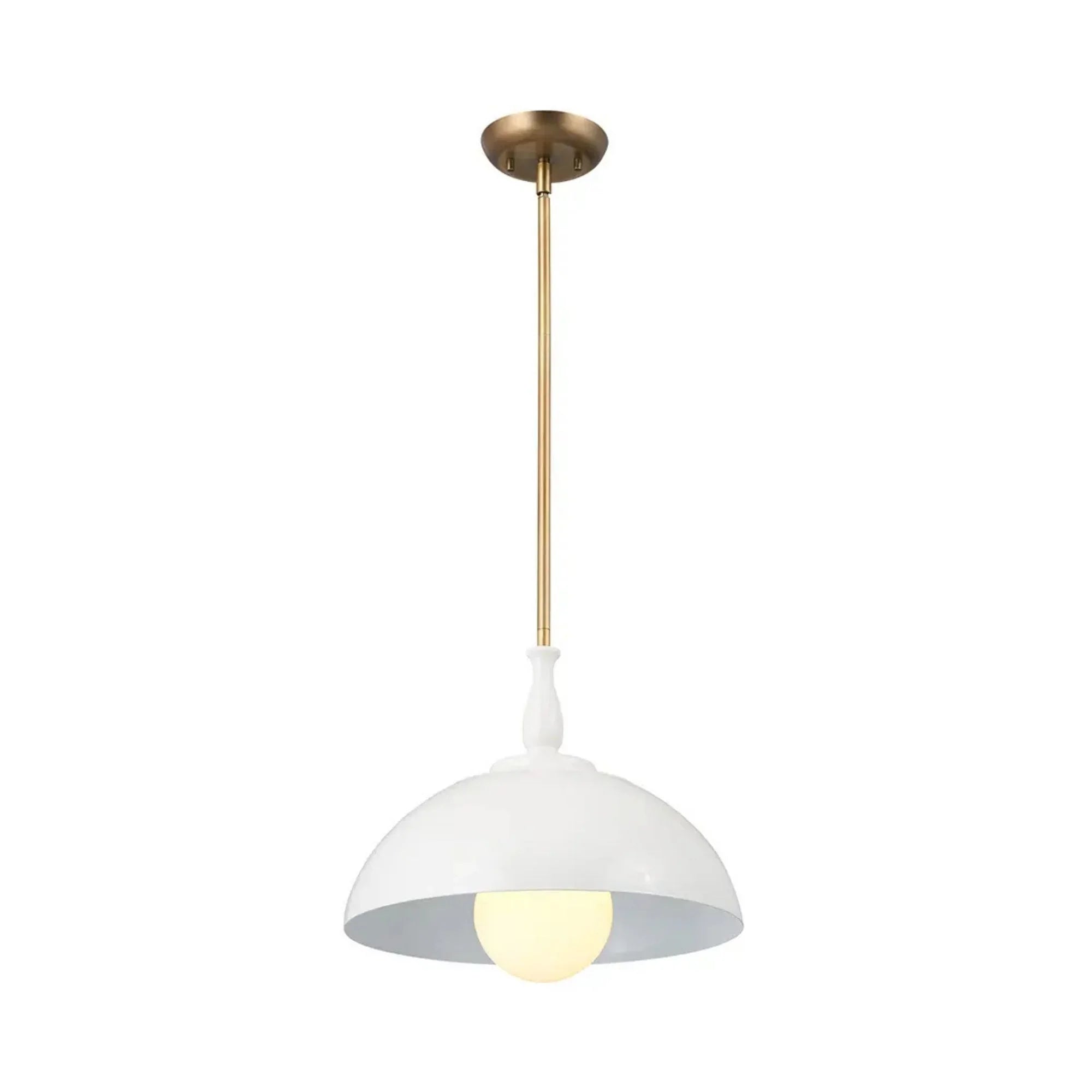 Kichler Fira 18 in. 1-Light Pendant, White Metal Shade