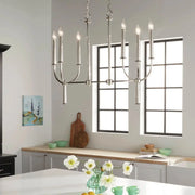 Kichler Lighting - Florence 40" 6-Light Linear Chandelier, Polished Nickel Finish | Bees Lighting