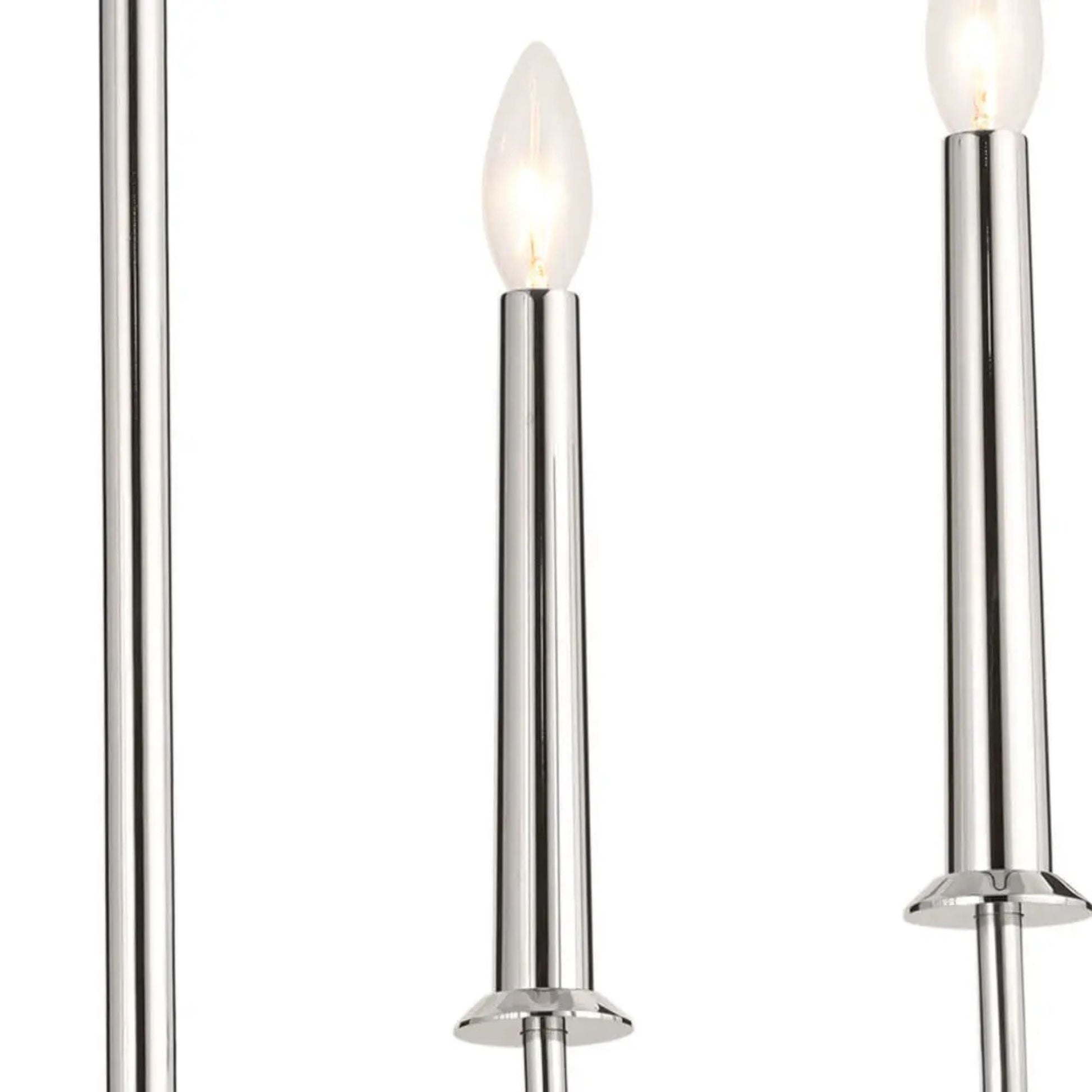 Kichler Lighting - Florence 40" 6-Light Linear Chandelier, Polished Nickel Finish | Bees Lighting