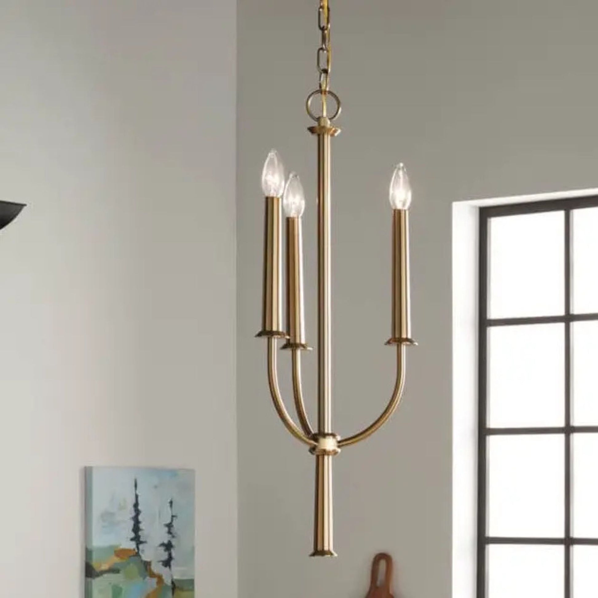 Kichler Lighting - Florence 11" 3-Light Mini Chandelier, Brushed Natural Brass Finish | Bees Lighting