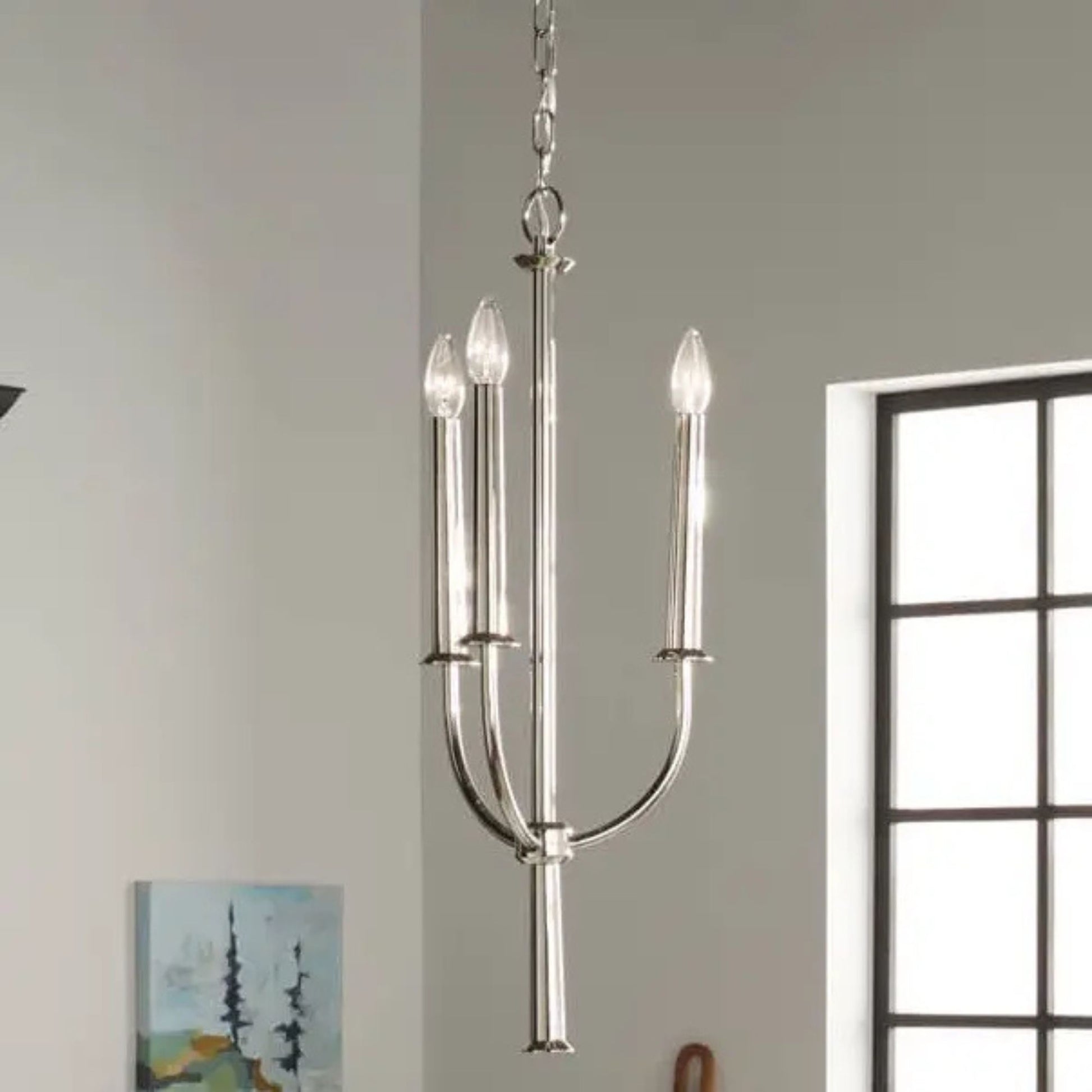 Kichler Lighting - Florence 11" 3-Light Mini Chandelier, Polished Nickel Finish | Bees Lighting