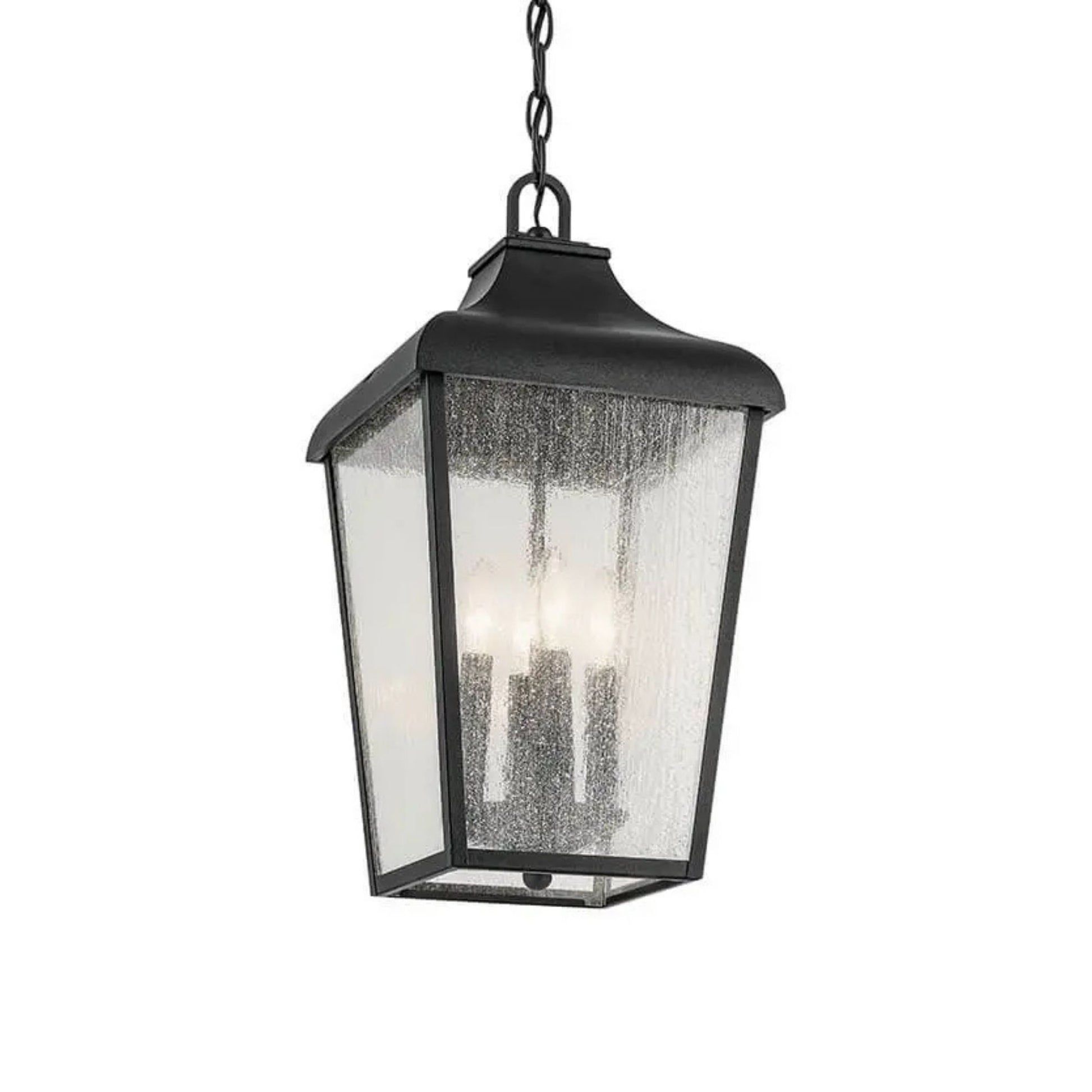 Kichler Lighting - Forestdale 20" 4-Light Outdoor Pendant, Textured Black Finish | Bees Lighting