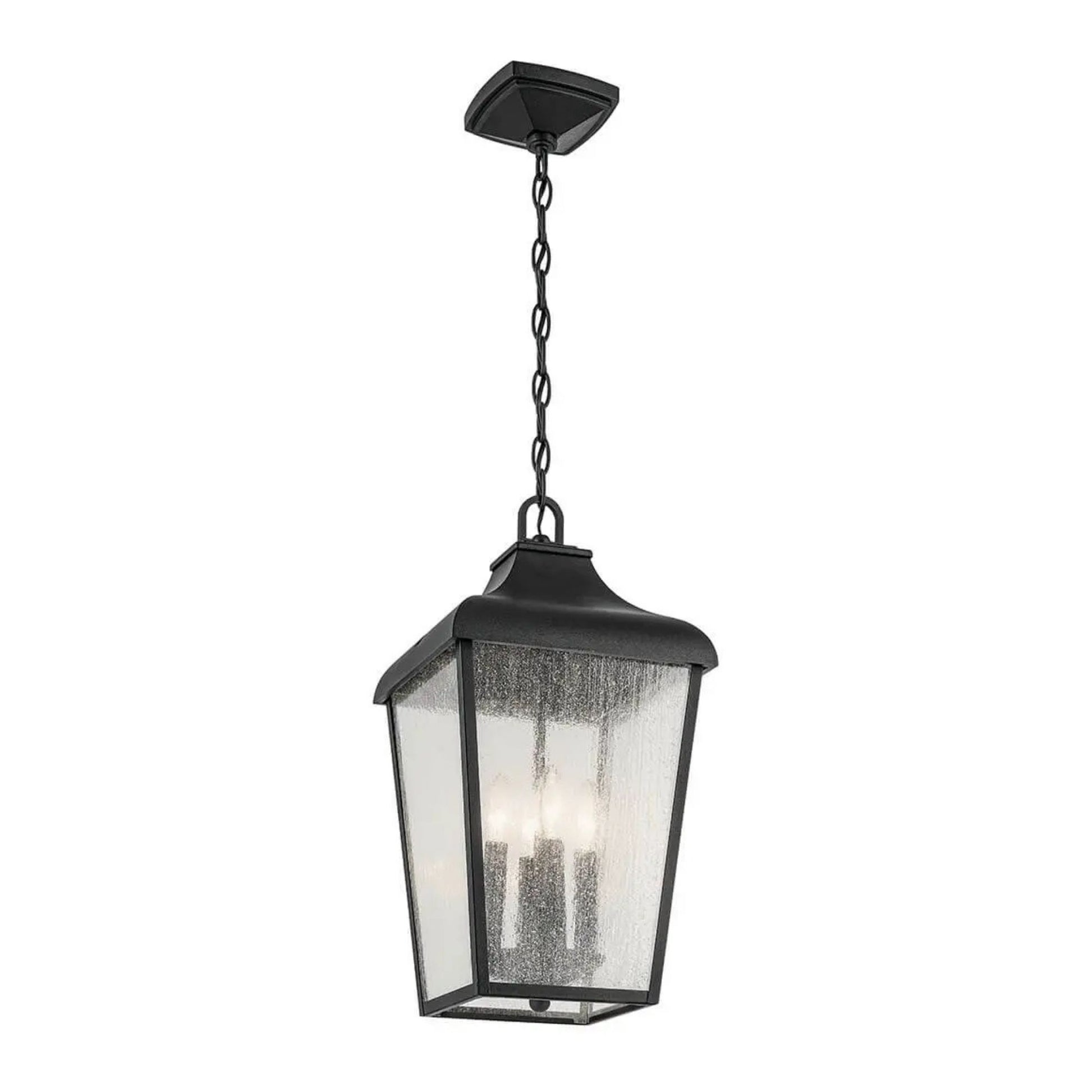 Kichler Lighting - Forestdale 20" 4-Light Outdoor Pendant, Textured Black Finish | Bees Lighting