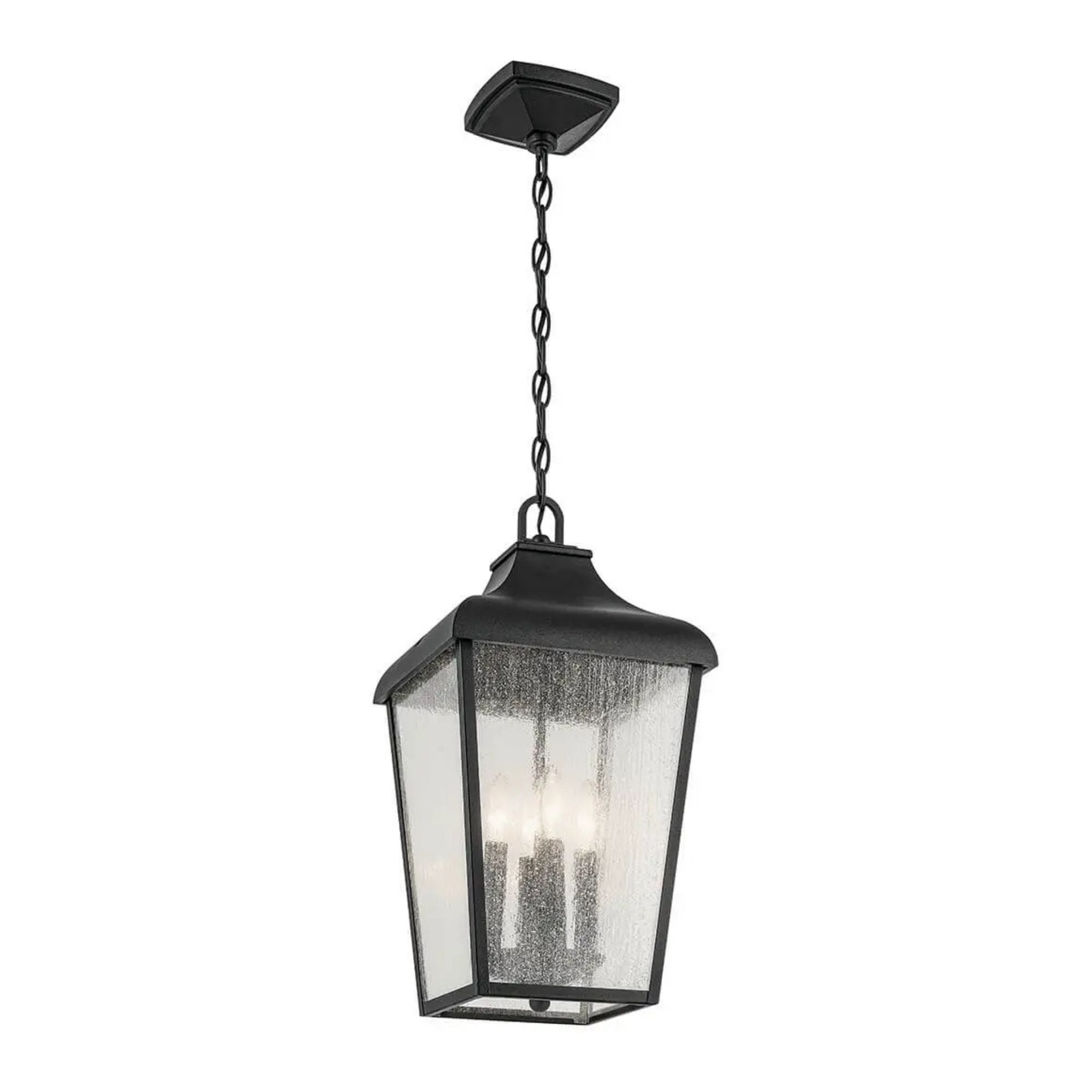 Kichler Lighting - Forestdale 20" 4-Light Outdoor Pendant, Textured Black Finish | Bees Lighting