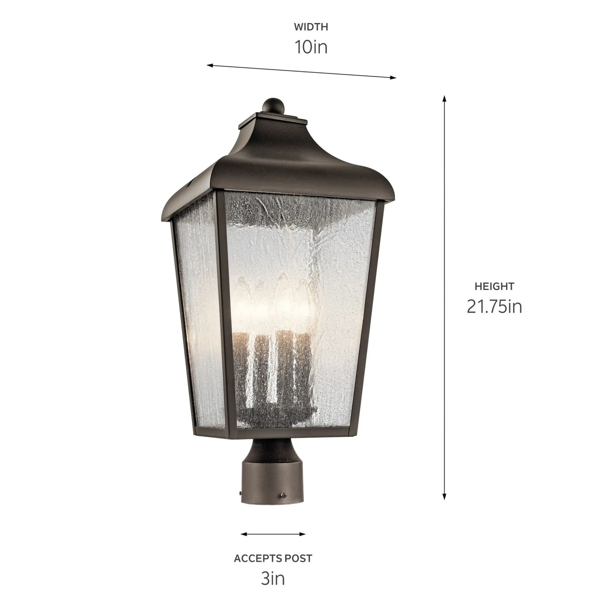 Kichler Lighting - Forestdale 22" 4-Light Outdoor Post Light, Olde Bronze Finish | Bees Lighting