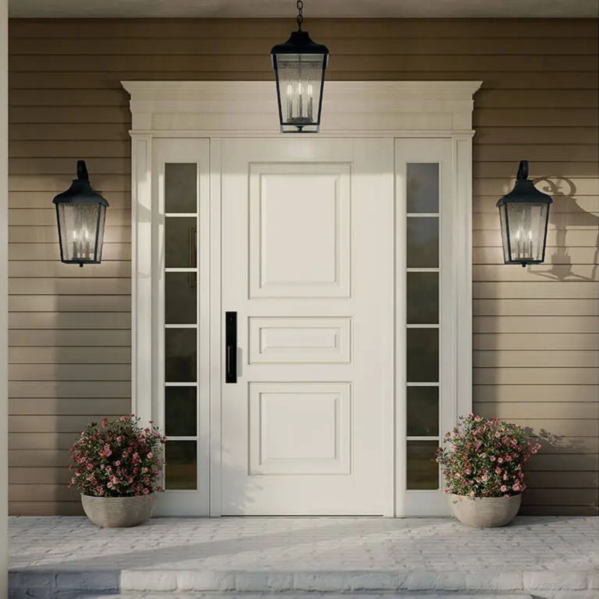 Kichler Lighting - Forestdale 22" 2-Light Outdoor Wall Light, Textured Black Finish | Bees Lighting