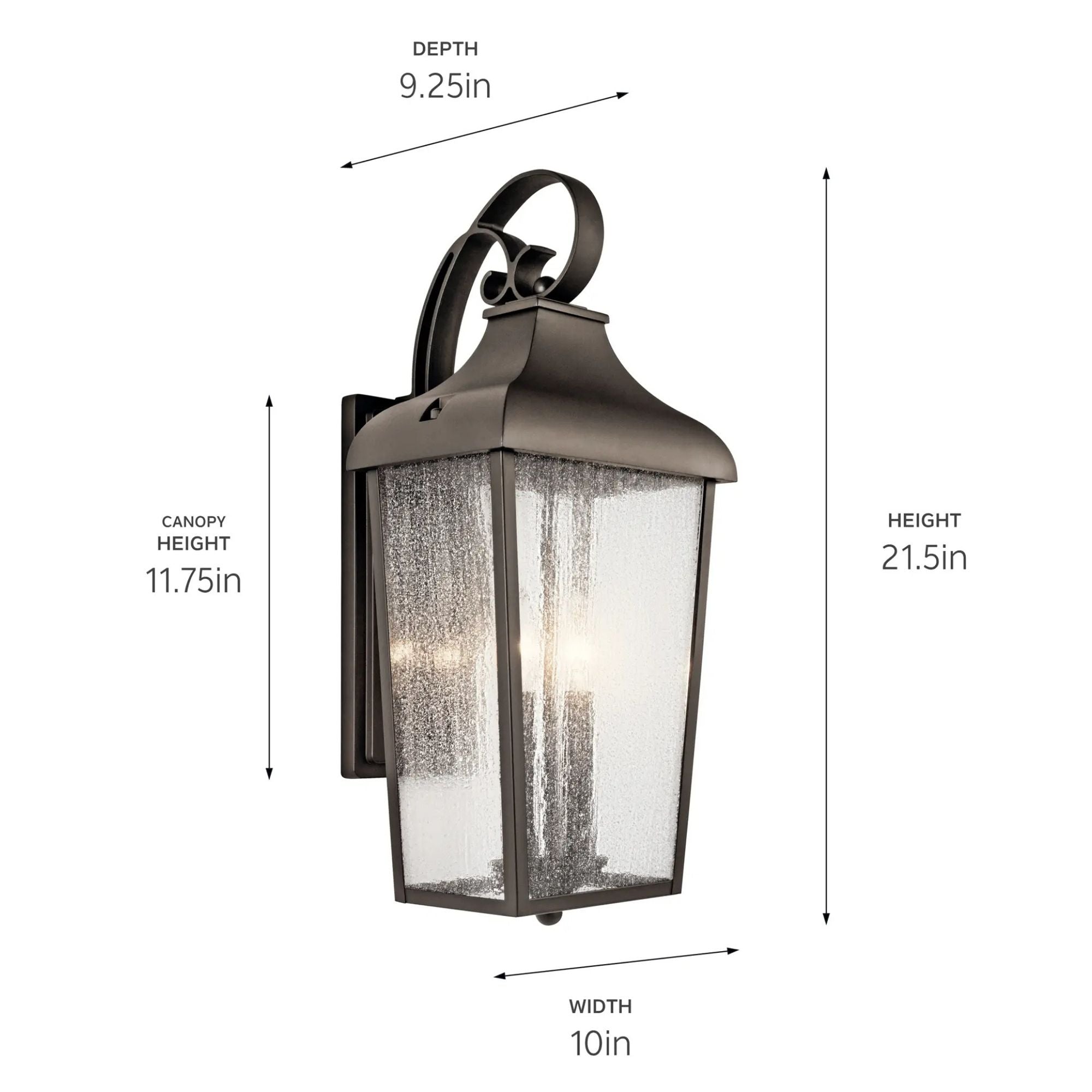 Kichler Lighting - Forestdale 22" 2-Light Outdoor Wall Light, Olde Bronze Finish | Bees Lighting