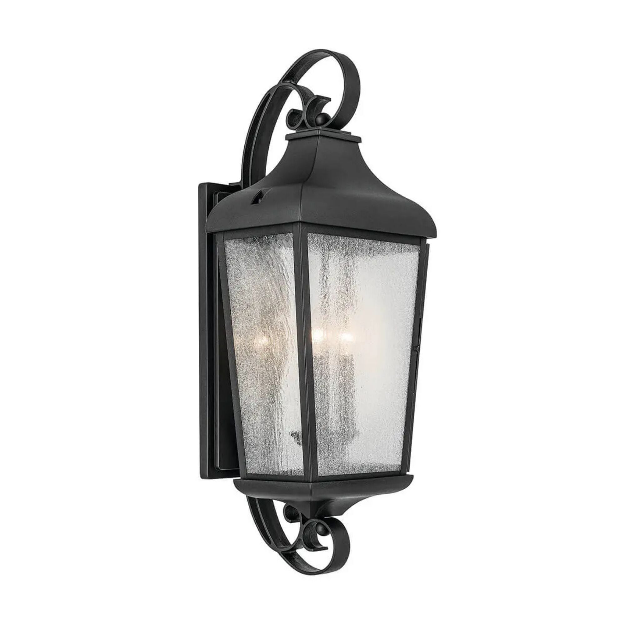 Forestdale 31" 3-Light Outdoor Wall Light, Textured Black Finish