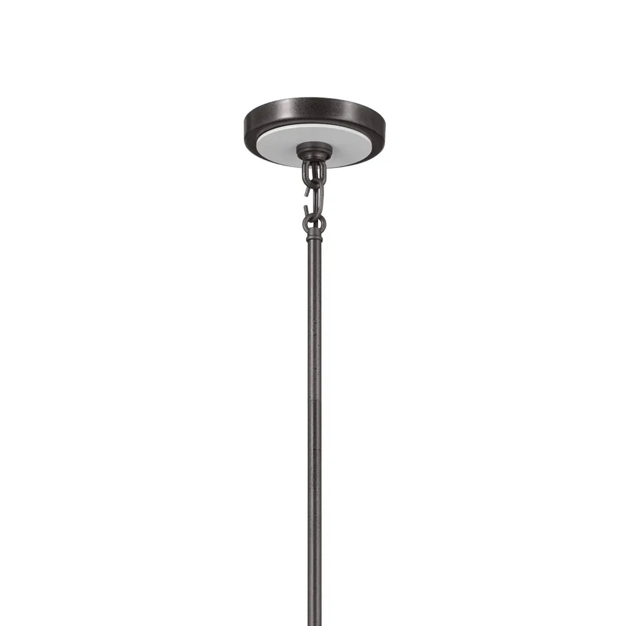 Kichler Freesia 31.25 in. 5-Light Chandelier, Anvil Iron with White Accents